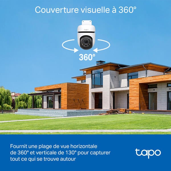 Caméra de vidéosurveillance filaire extérieure motorisé TC 41 TP-LINK/TAPO blanc - 9