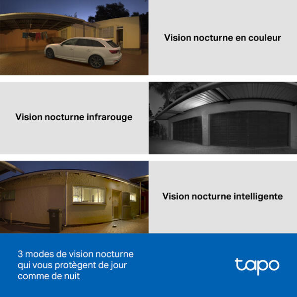 Caméra de vidéosurveillance filaire extérieure motorisé TC 41 TP-LINK/TAPO blanc - 8