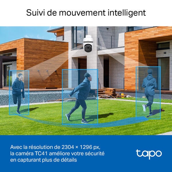 Caméra de vidéosurveillance filaire extérieure motorisé TC 41 TP-LINK/TAPO blanc - 7