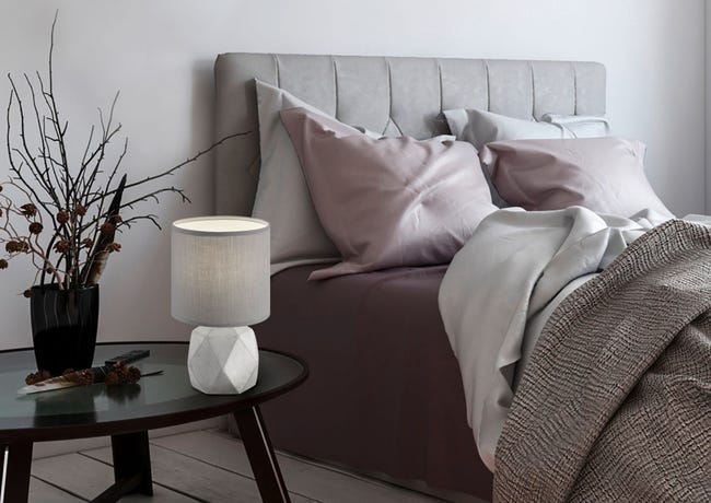 L mpara De Sobremesa Pike 1L E14 Beige Leroy Merlin l-mpara-de-sobremesa-pike-1l-e14-beige-leroy-merlin