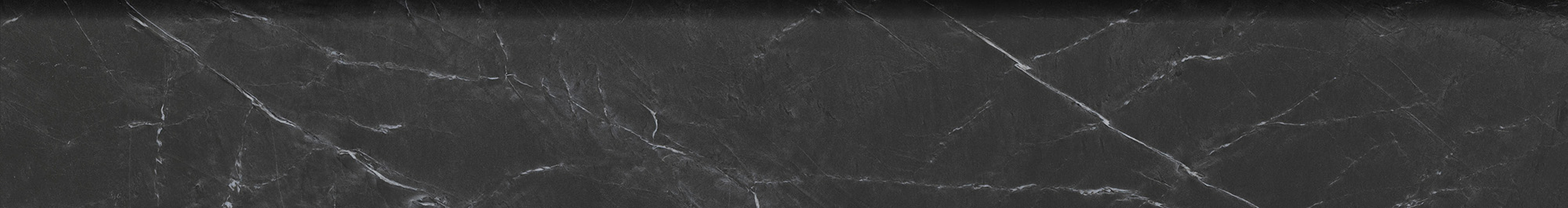 Rodapié cerámico montblack 60x8 cm mármol negro con vetas blancas