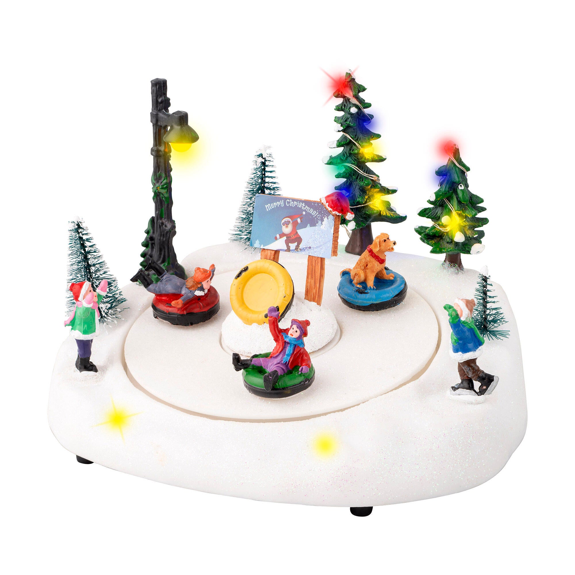 Ciudad animada de Navidad de pvc multicolor con iluminación LED musical - 3