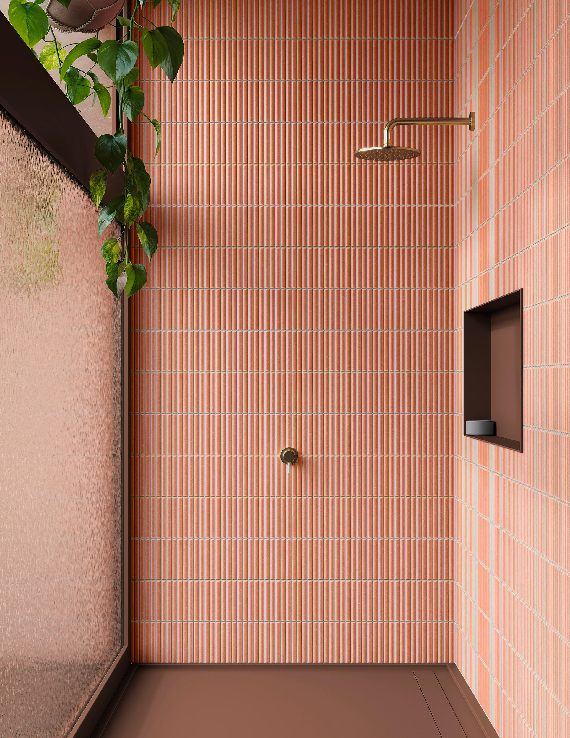 Azulejo porcelánico deco pottery efecto imitación mosaico crema 32x62.5 cm c1