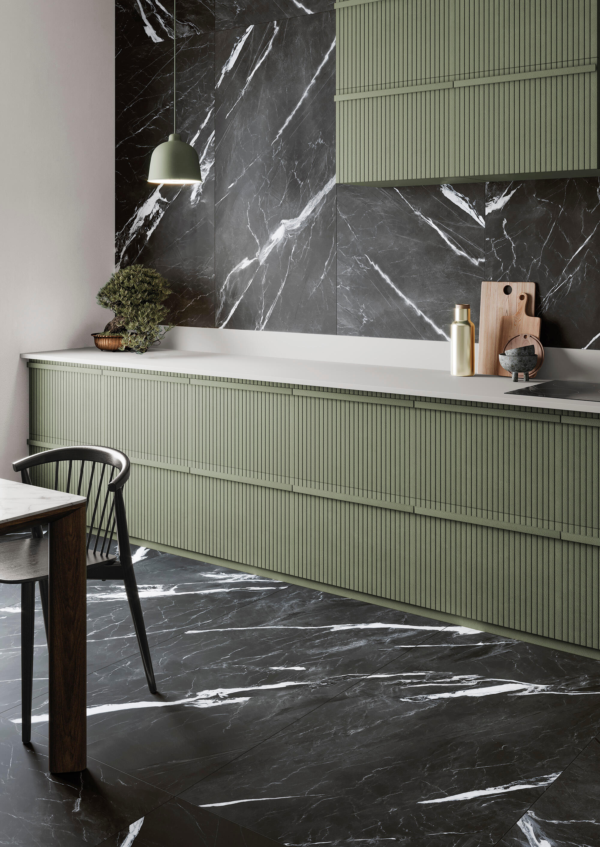 Suelo/azulejo porcelánico montblack efecto mármol negro carbón 60x60 cm c1