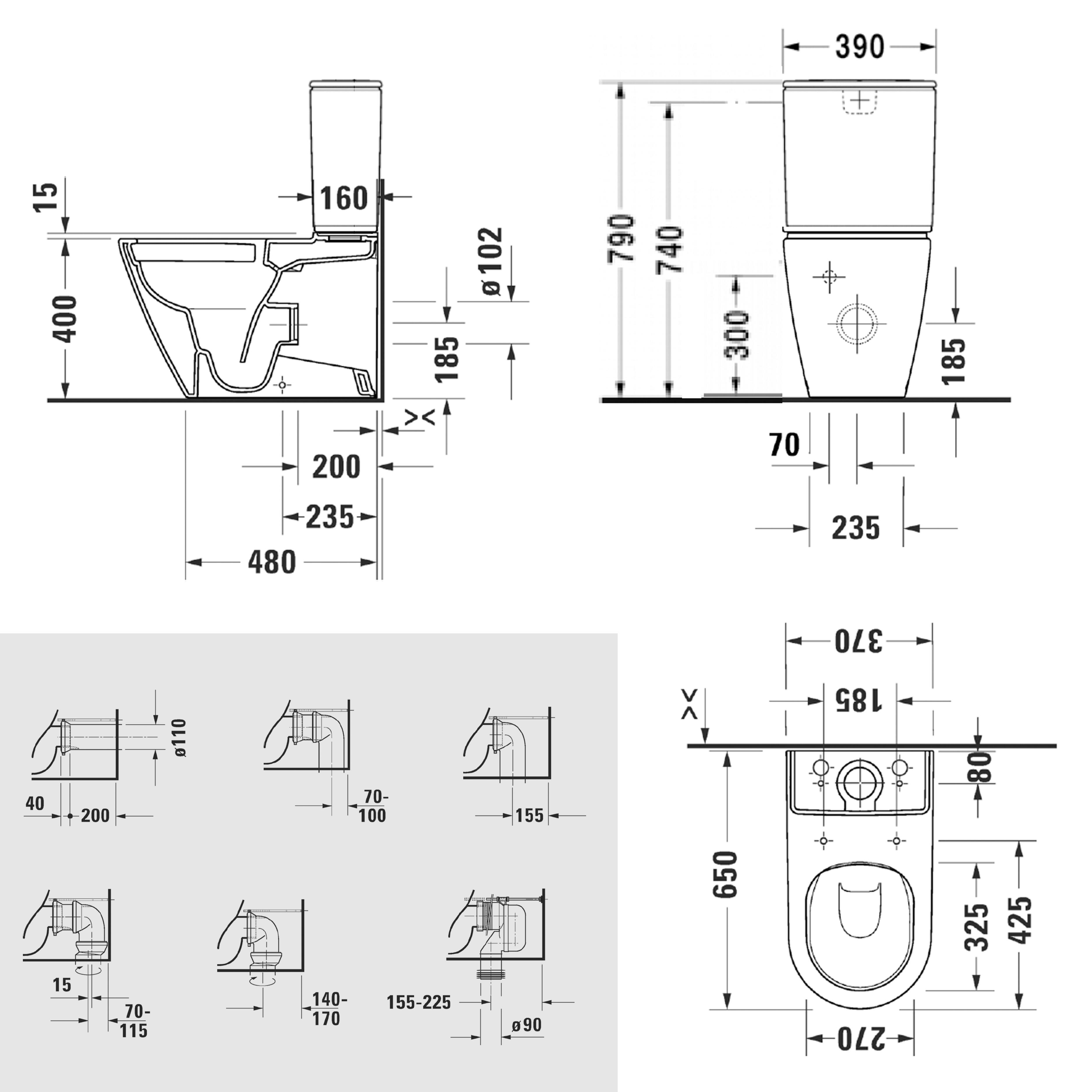 Pack WC  Durasola  con tapa amortiguada - 2