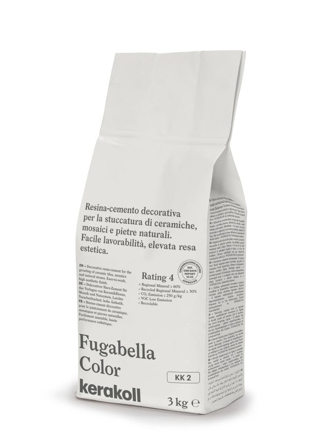 Stucco per fughe piastrelle KERAKOLL Fugabella Color KK 2, 3 kg bianco sporco