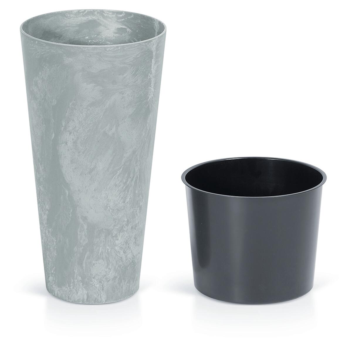 Vaso Tubus PROSPERPLAST in polipropilene antracite H 57 x ø 30 cm - 4