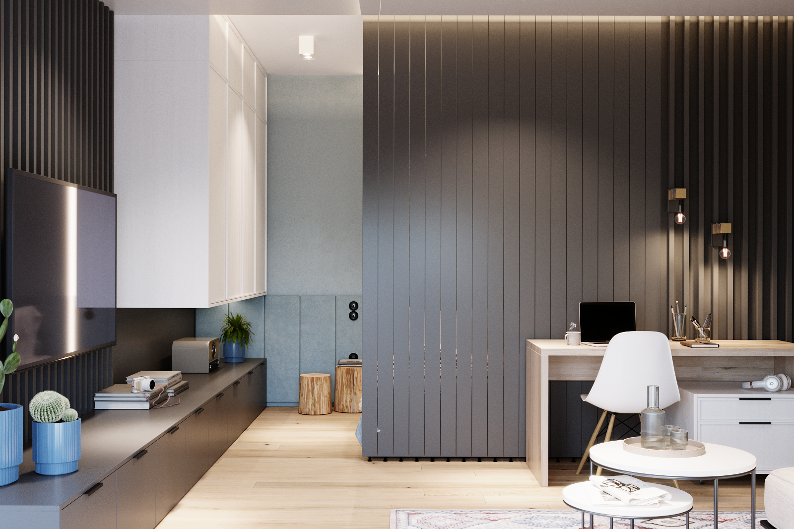 Lamel dekoracyjny obrotowy czarny 22x92x2750 mm - 3