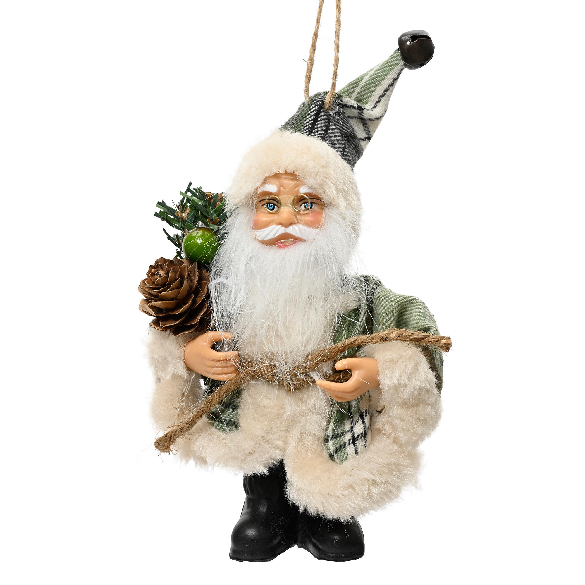 Adorno colgante de navidad santa 10x13 cm - 2