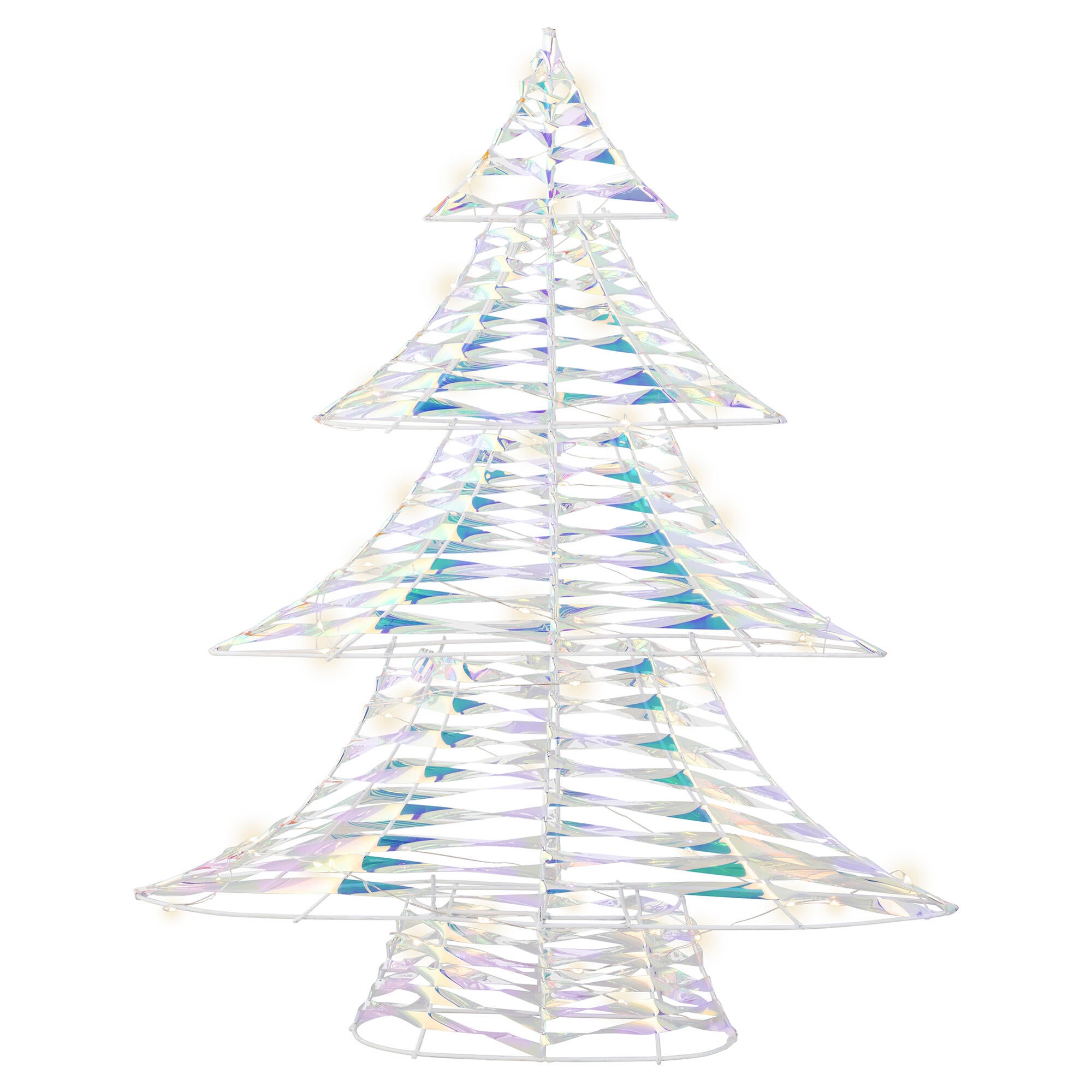 Árbol luminoso de navidad 48x60cm 50 m luces led con pilas - 3