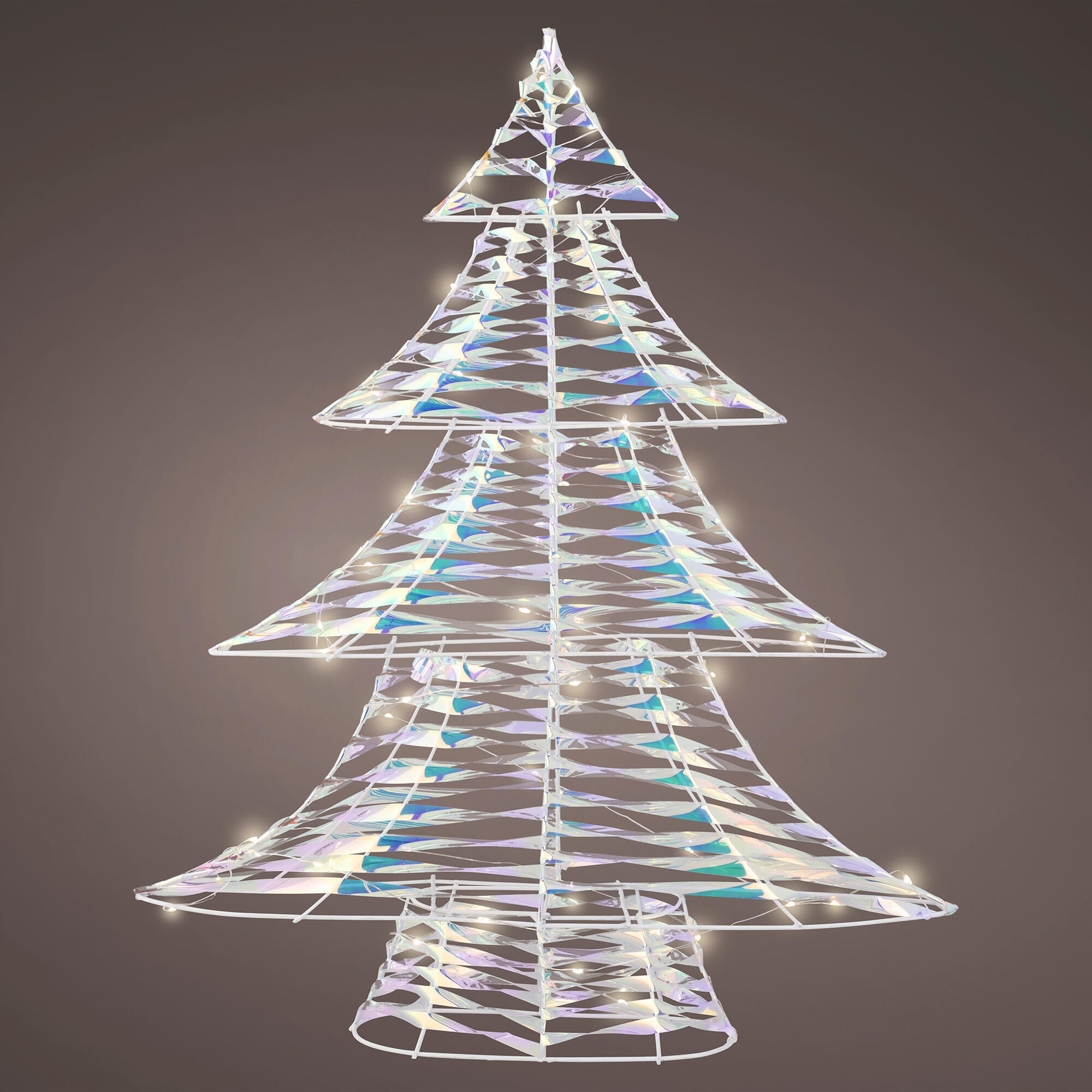 Árbol luminoso de navidad 48x60cm 50 m luces led con pilas - 2