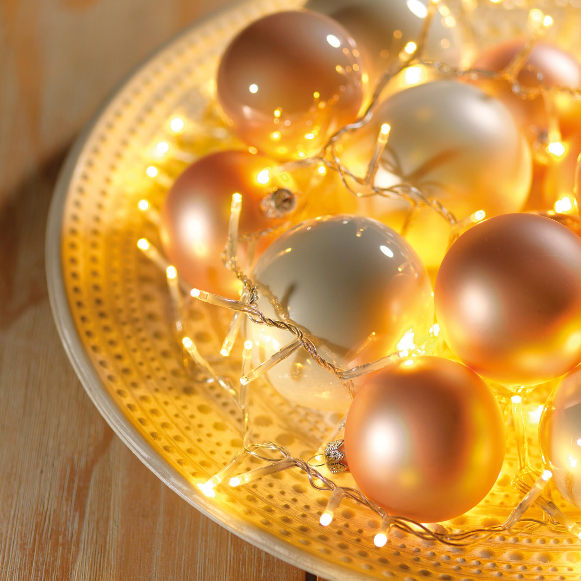 Guirnalda iluminada para árbol de 300 cm con 1500 bombillas LED blanco cálido de 34 metros de iluminación para exterior a red eléctrica - 4