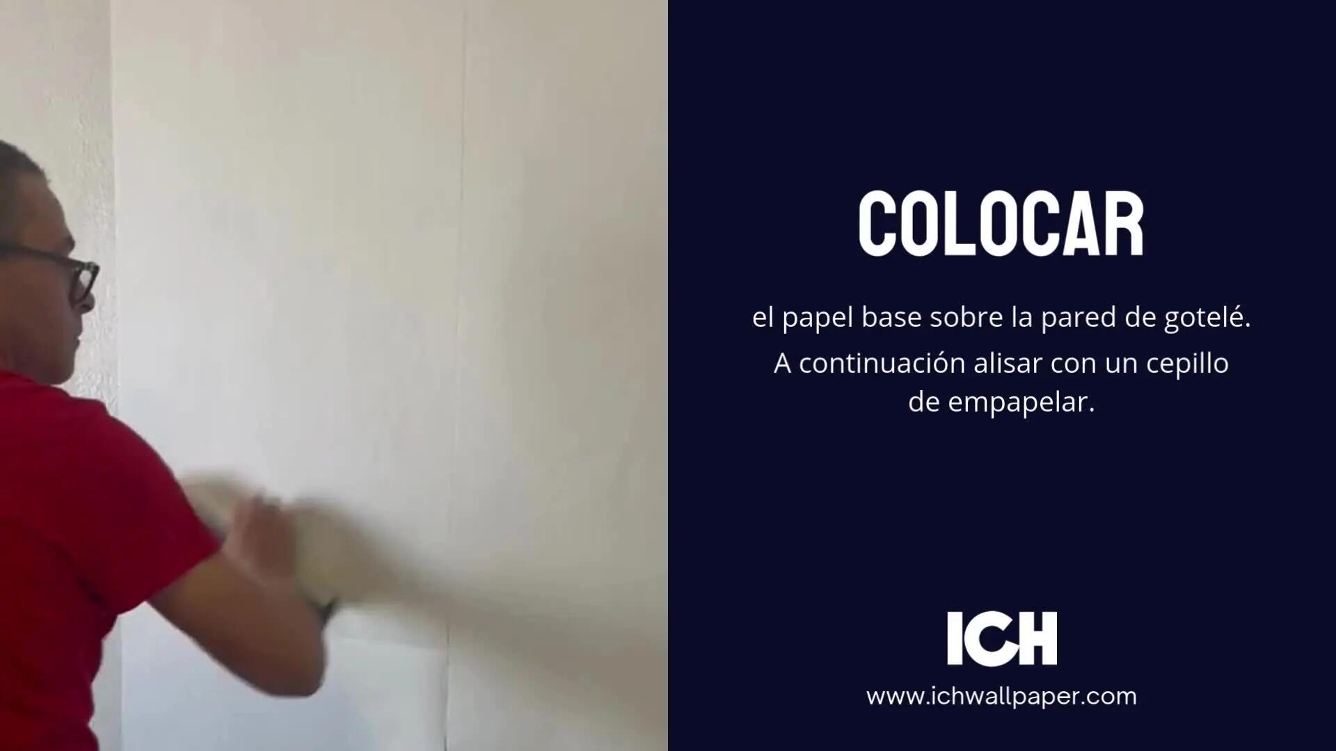 Papel pintado No tejido Liso blanco Cubre Gotelé 170 gr ICH. De 53cm x 10m. Limpieza con paño húmedo. Apto para cocinas o baños. Método de pegado: aplicación cola en pared - 6
