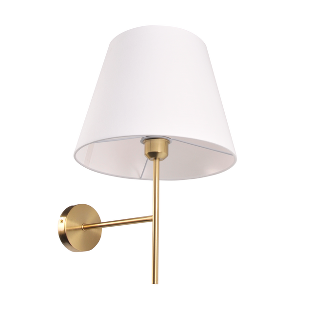 Kinkiet Elena biało-złoty E27 Sanico