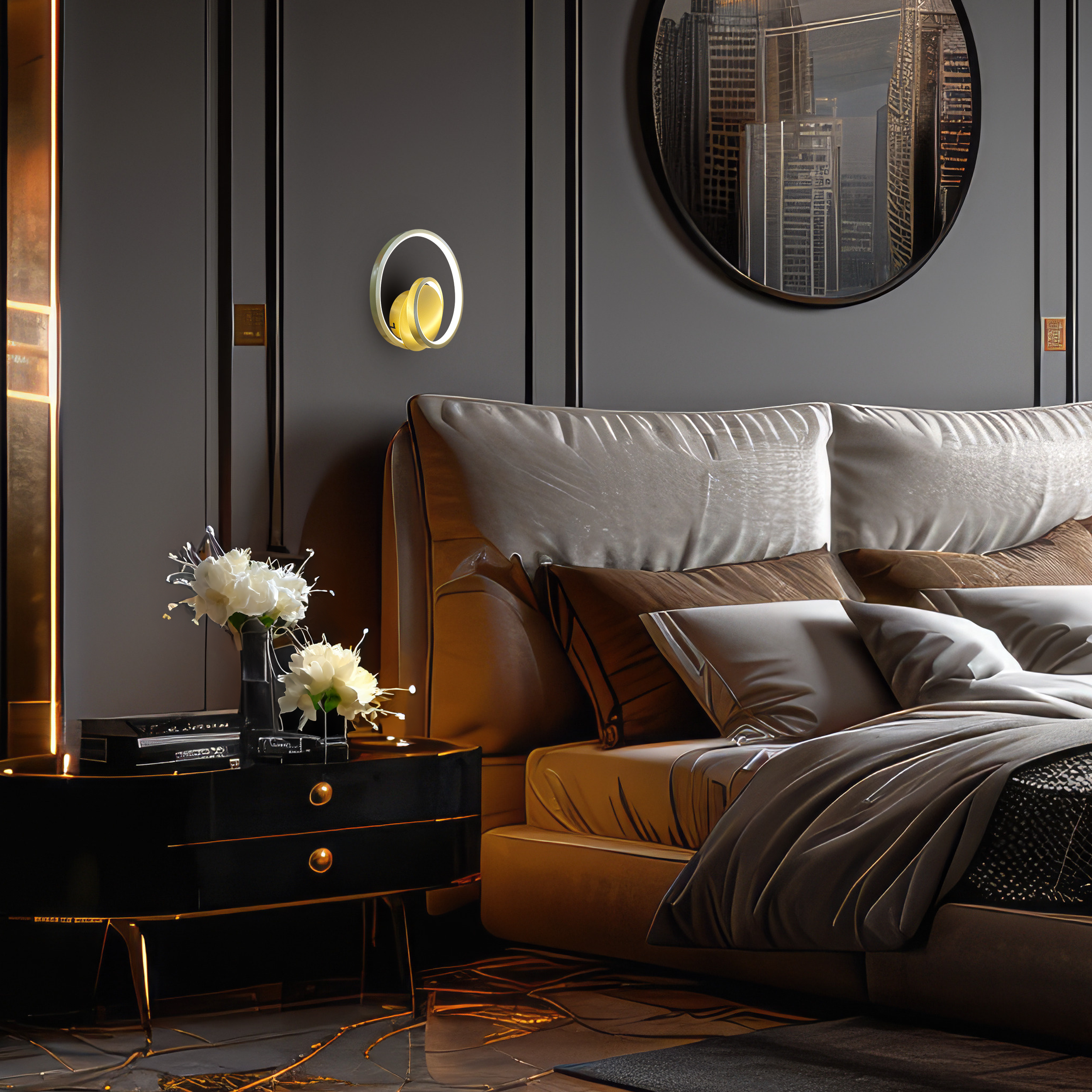 Kinkiet Lucero złoty LED Milagro - 3