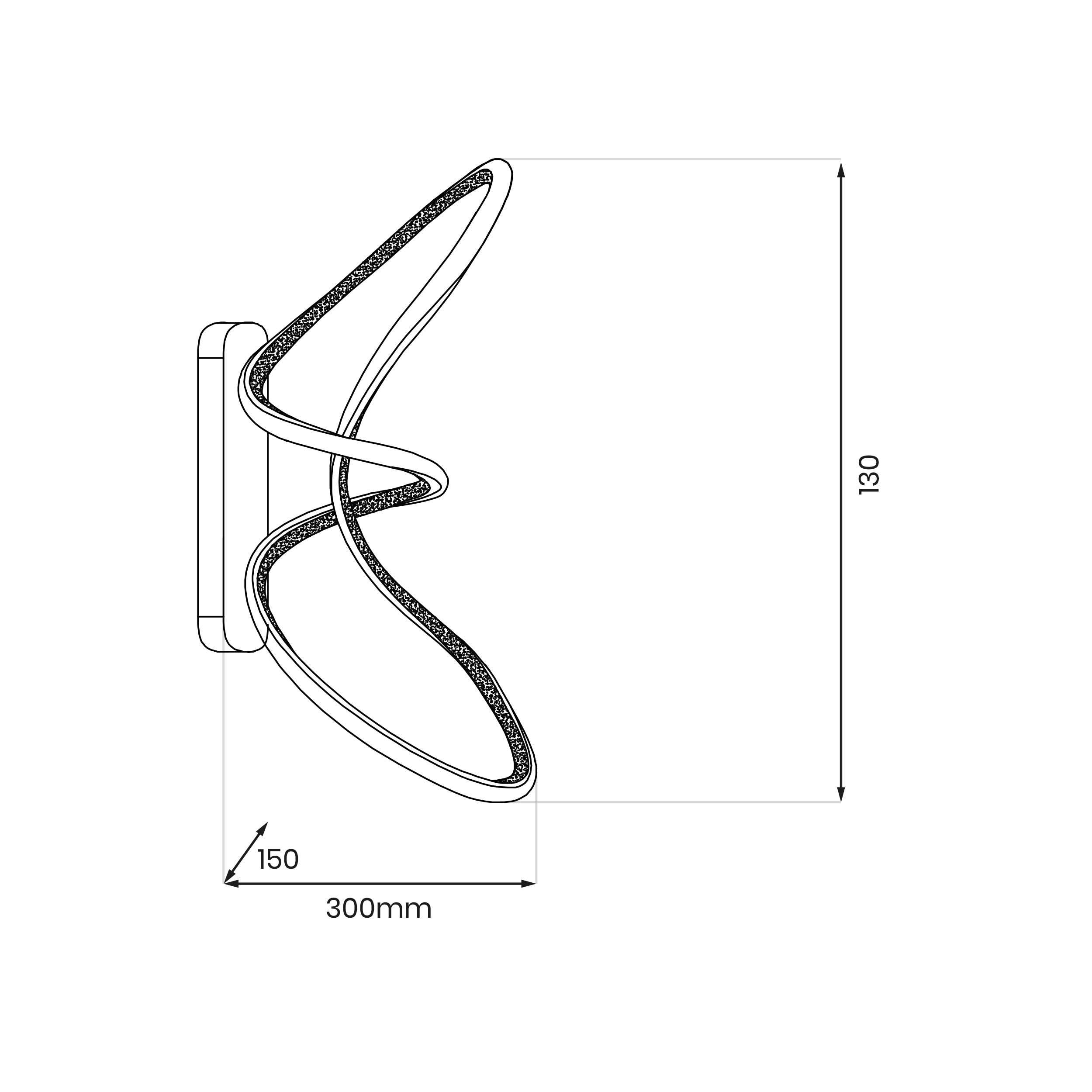 Kinkiet Tesoro czarny LED Milagro - 4