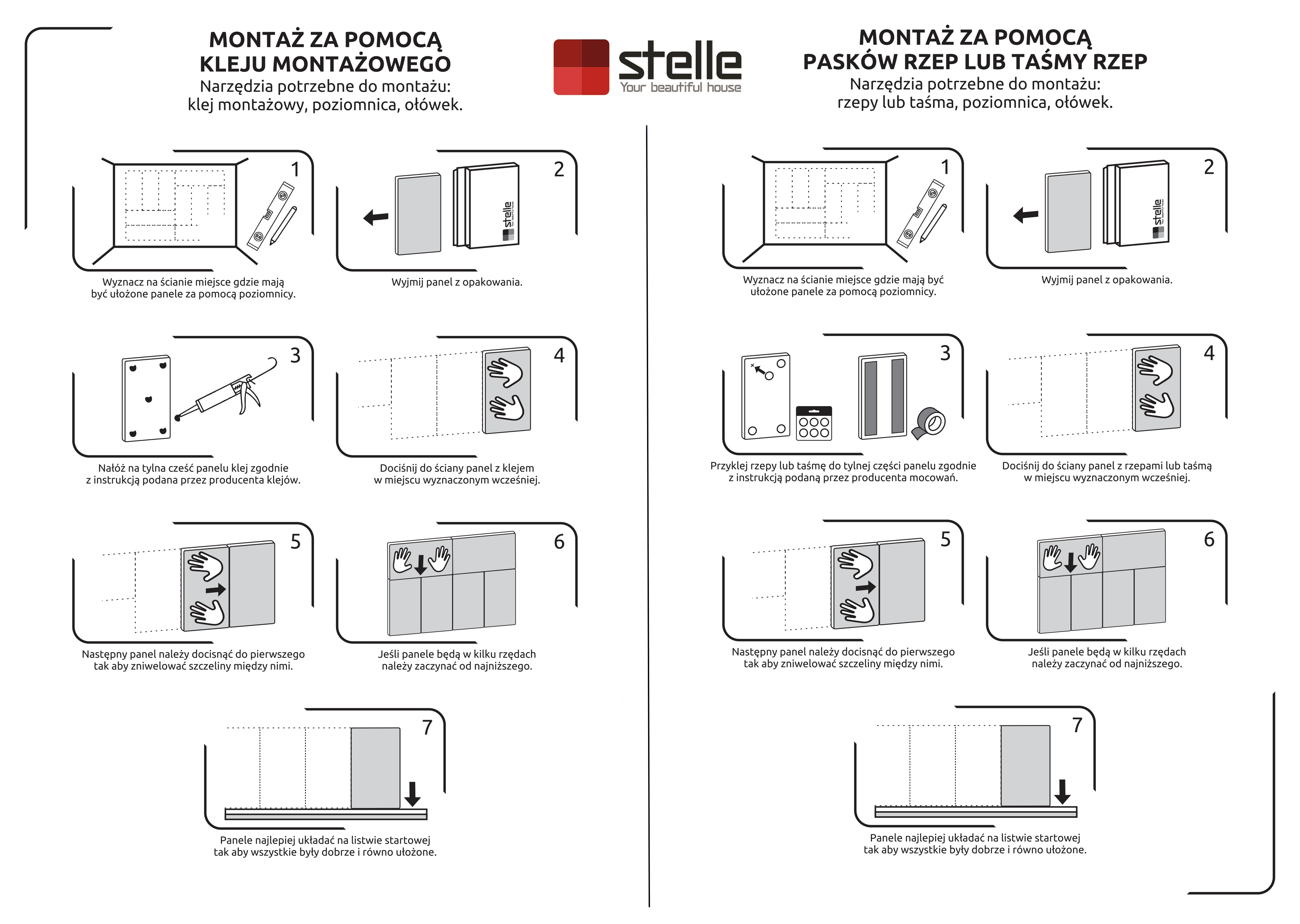Panele ścienne tapicerowane Płotek Krem 90x20 cm Stelle - 5
