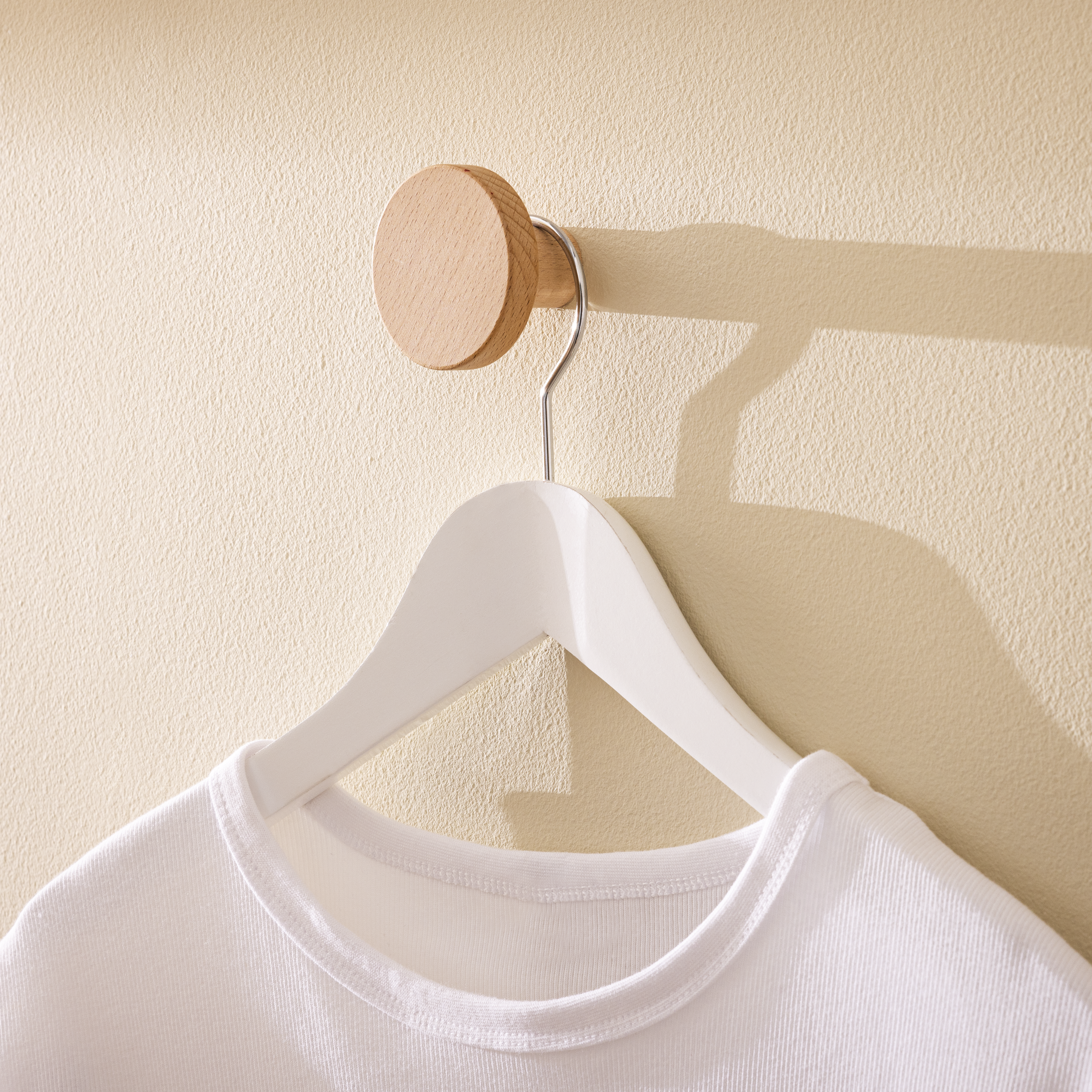 Gancio appendiabiti da avvitare  SPACEO RONDO in legno naturale opaco L 6 x H 6 cm - 2
