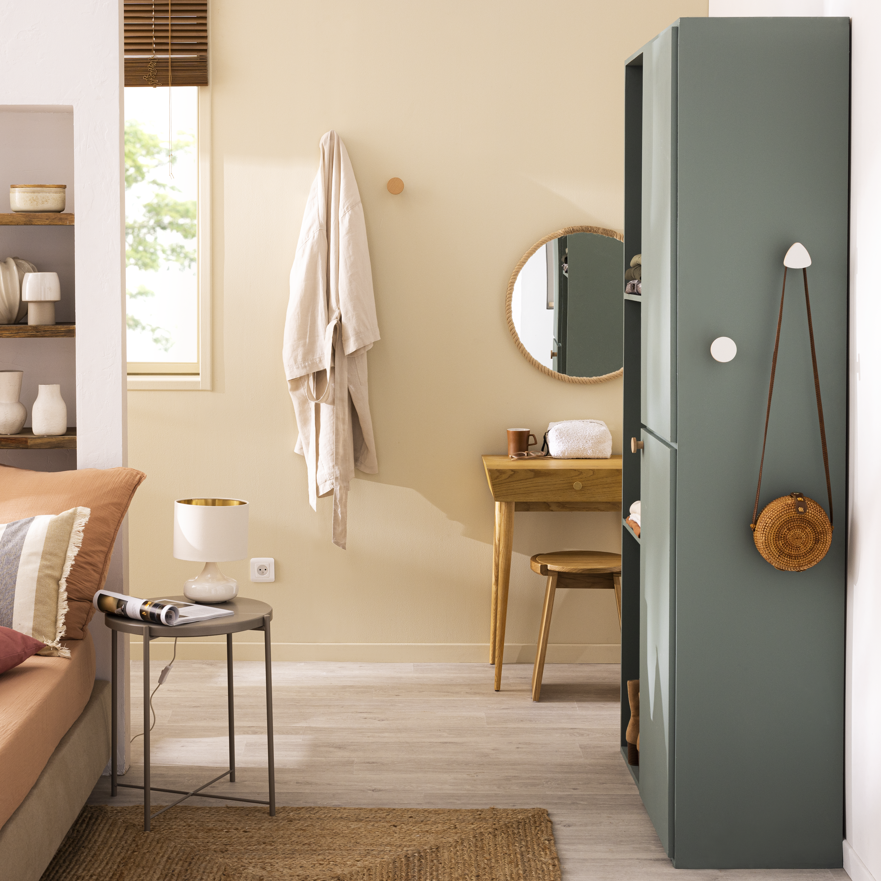 Gancio appendiabiti da avvitare  SPACEO RONDO in legno naturale opaco L 6 x H 6 cm - 3