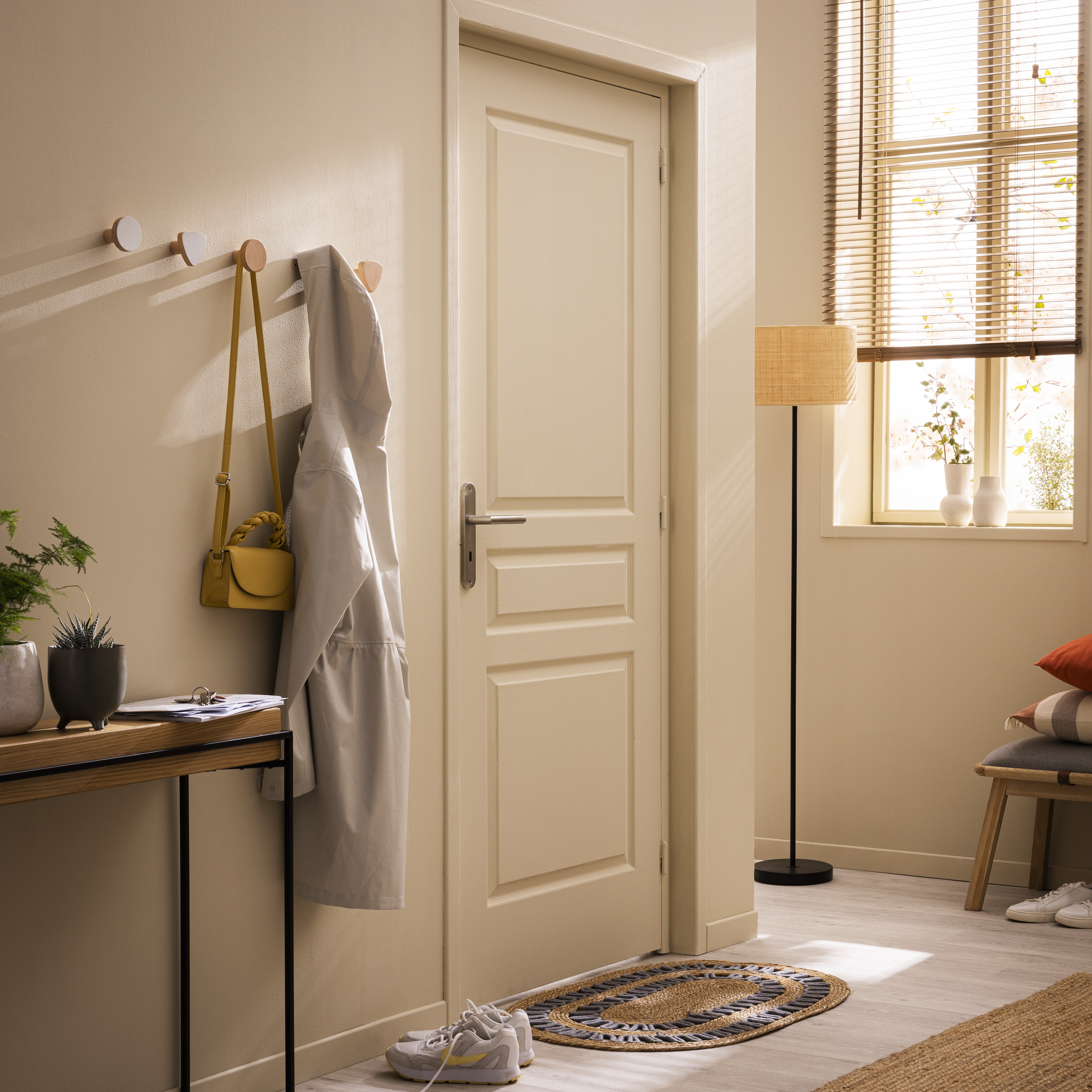 Gancio appendiabiti da avvitare  SPACEO RONDO in legno naturale opaco L 6 x H 6 cm - 4