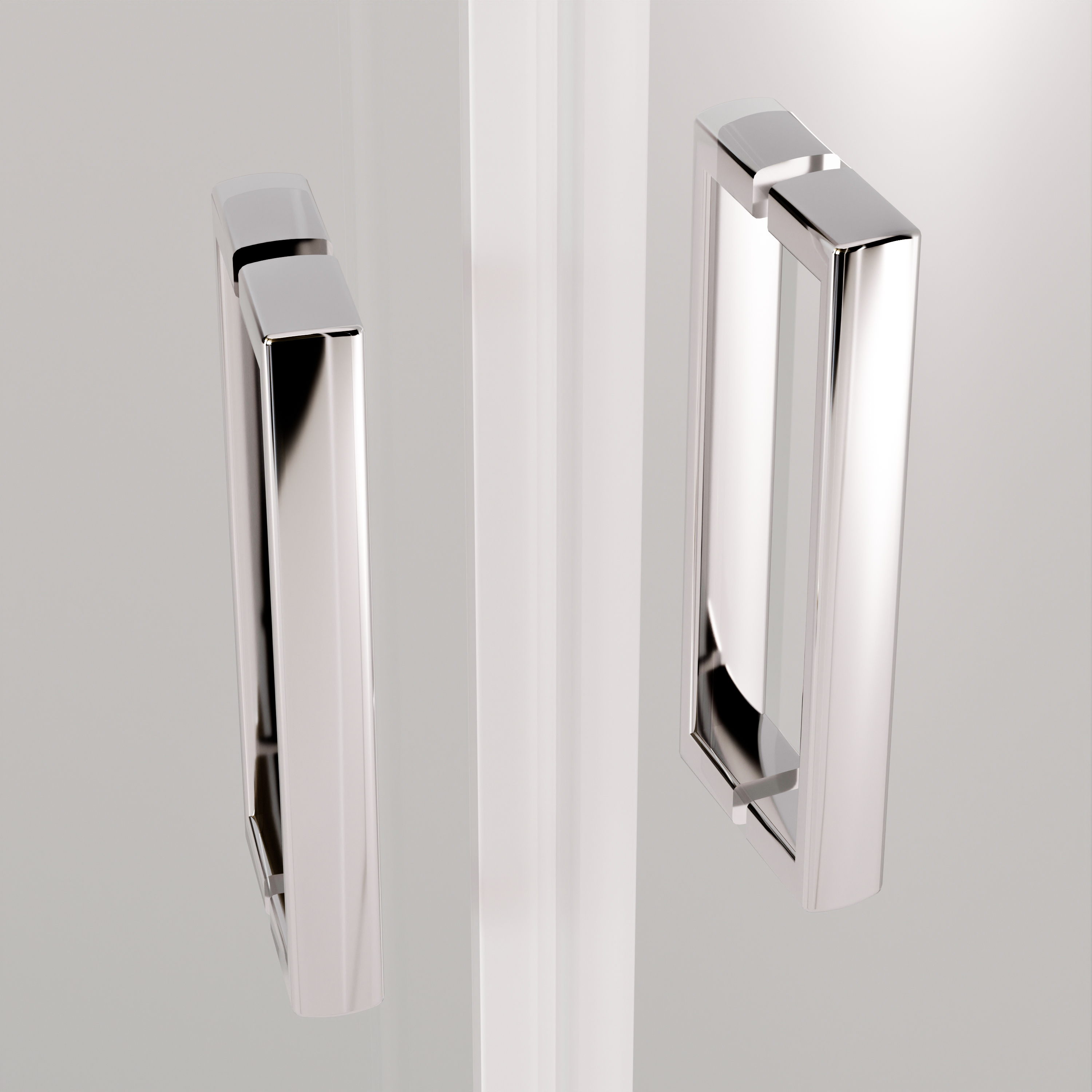 Kabina prysznicowa narożna 1/4 koła 80x80x185 cm chromowana Polmetal - 3