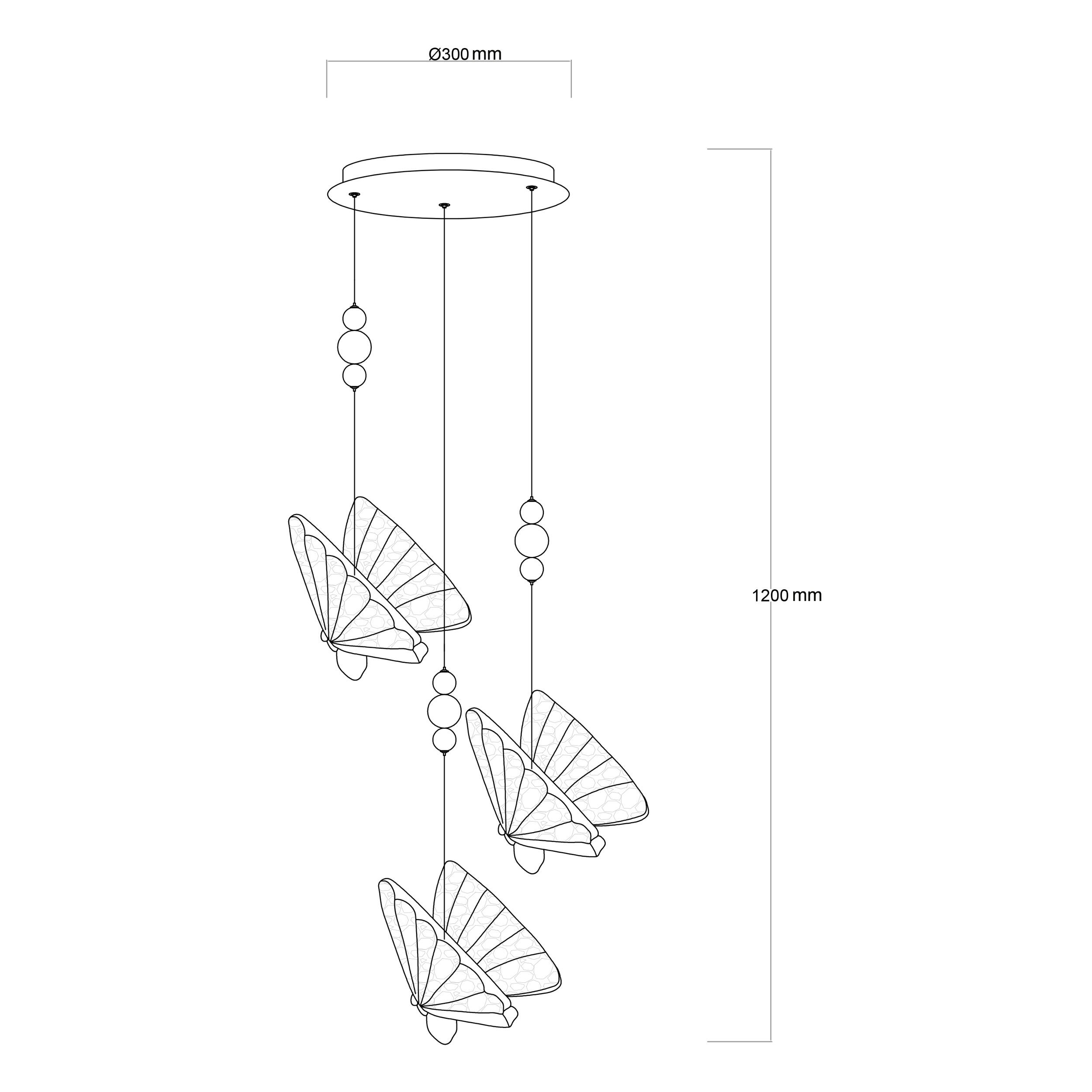 Lampa wisząca Mariposa złota LED Light Prestige - 8