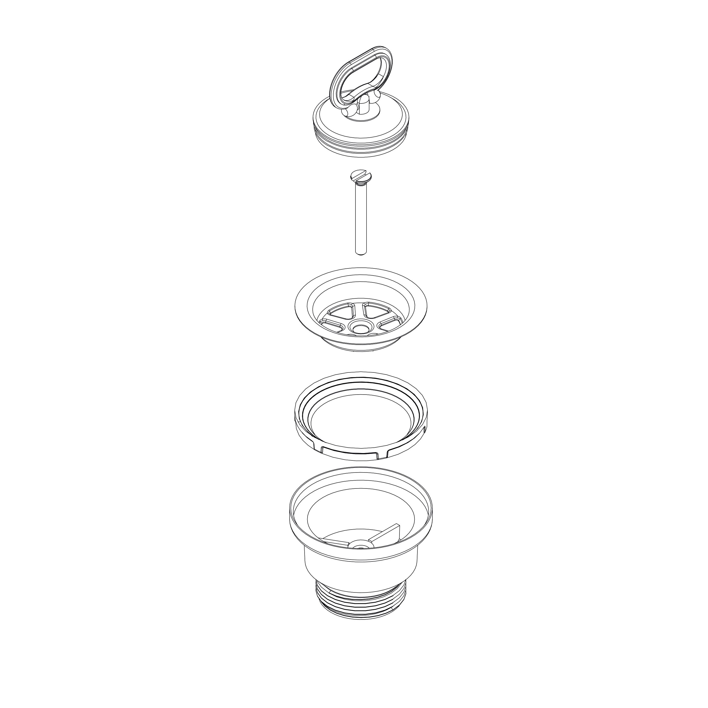 Kielich zlewu Fi 50 GL0010 srebrny GERMANLINE - 3