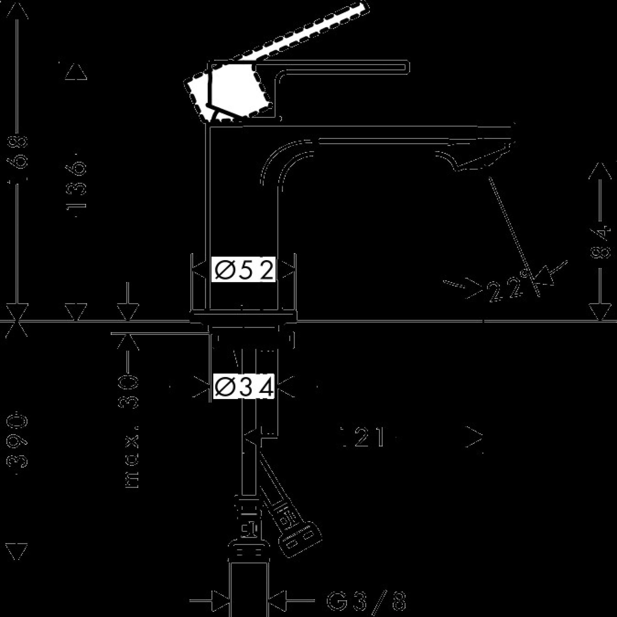 Bateria umywalkowa chrom 13.6 cm Stamis Cool Start Hansgrohe - 3