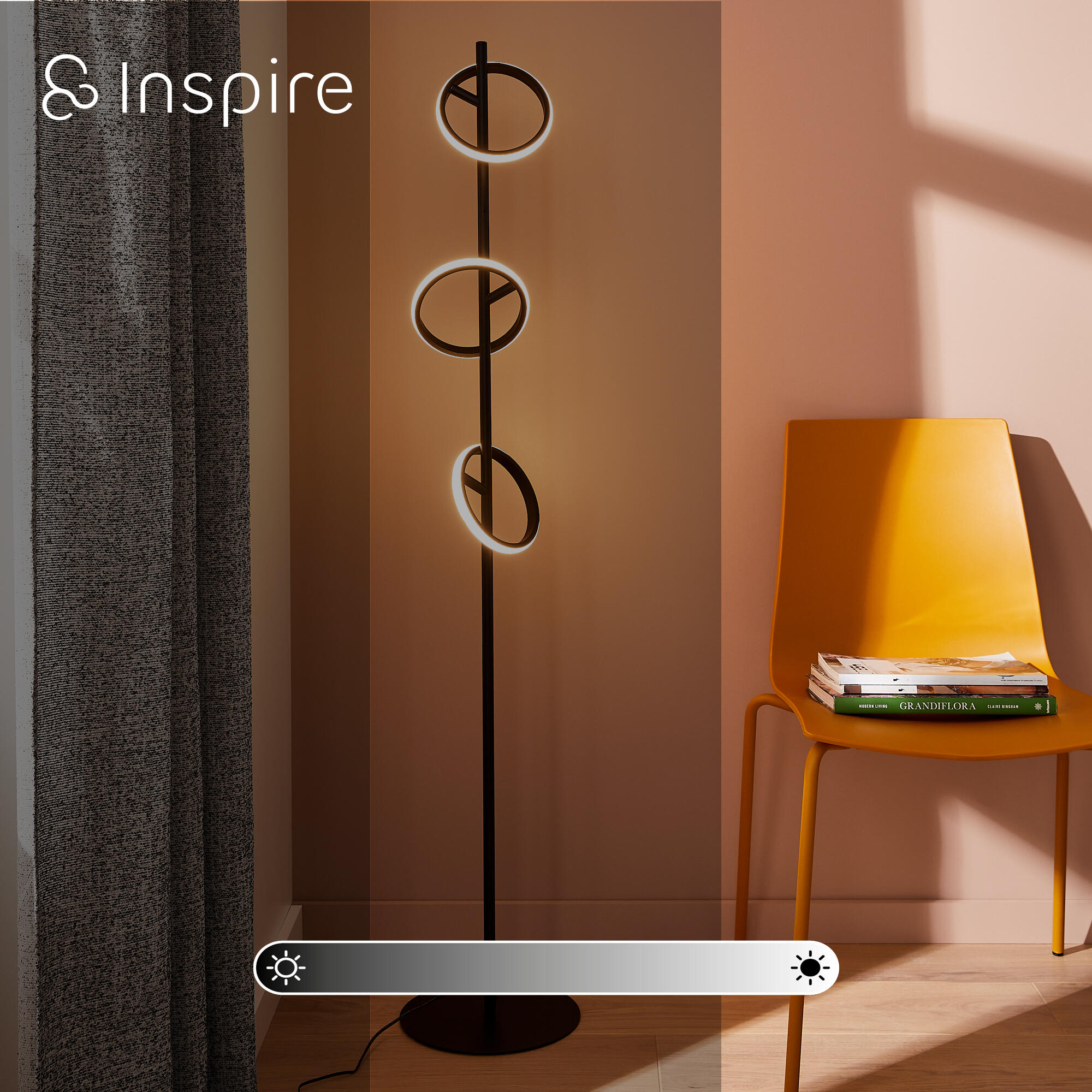 Lampa podłogowa Kapeo czarna LED Inspire - 28