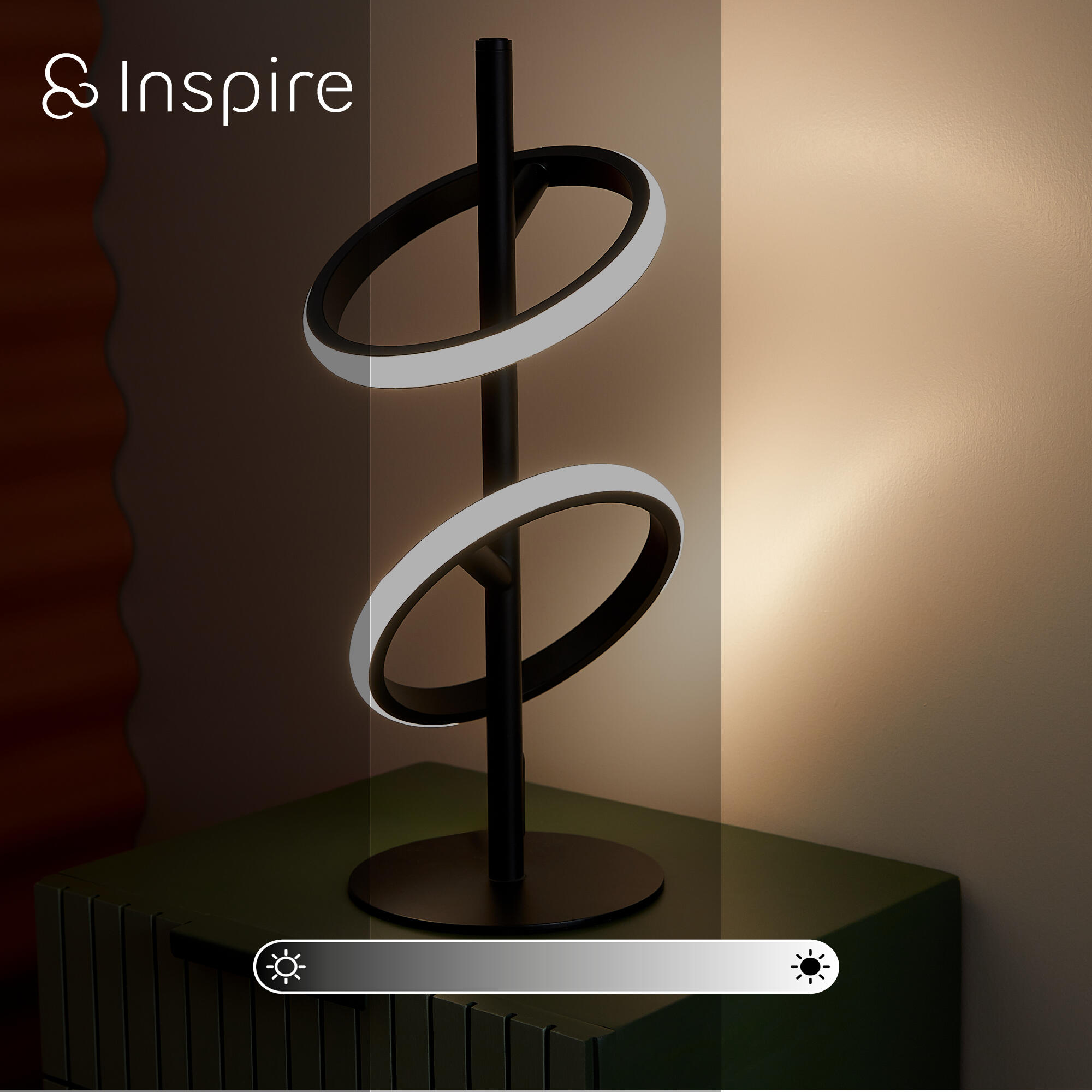 Lampa stołowa Kapeo czarna 2 x LED Inspire - 17