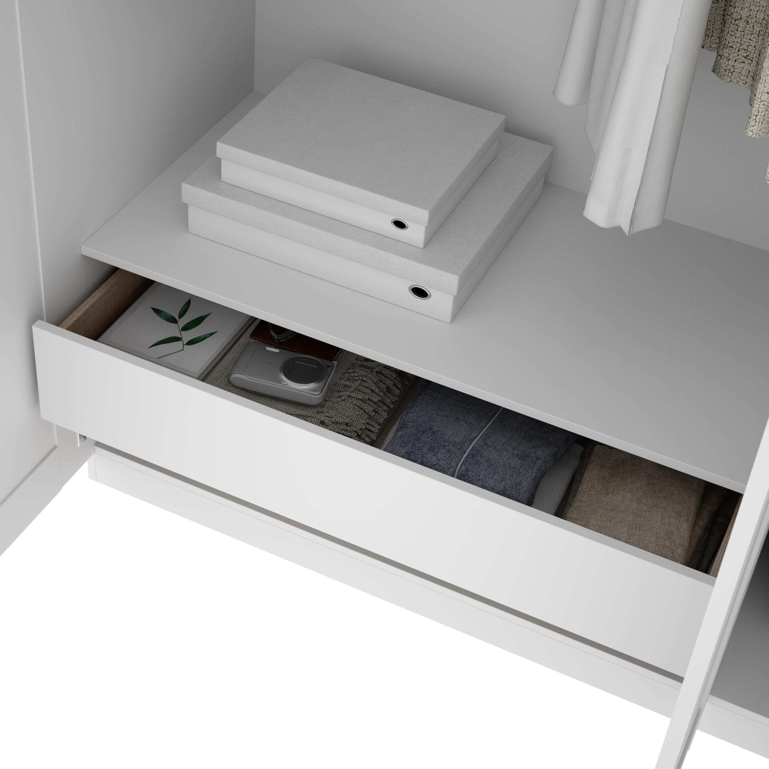 Roupeiro Classic 3 portas 151X52X206CM branco - 8