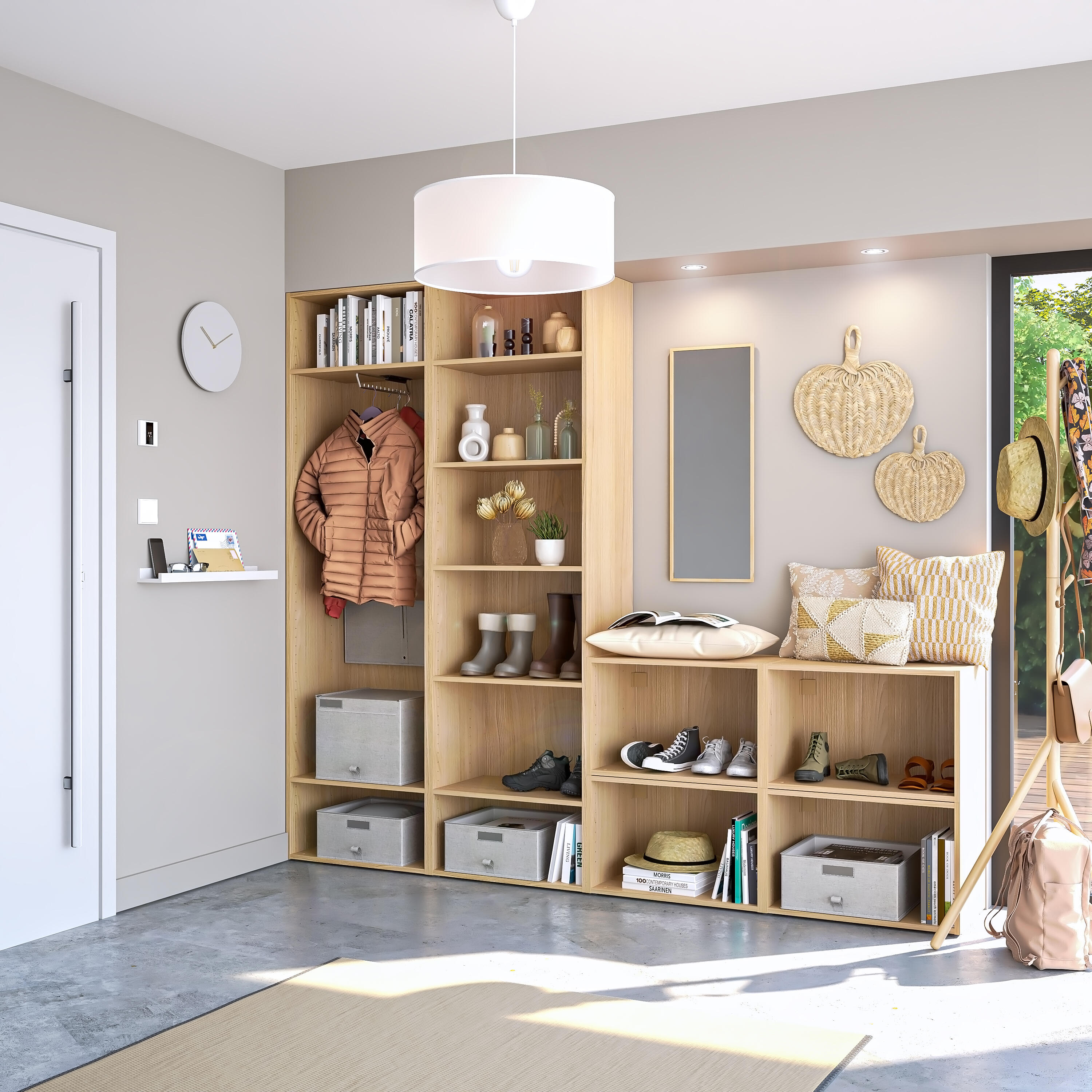 Varão deslizante porta cabides 12 ganchos preto Spaceo - 3