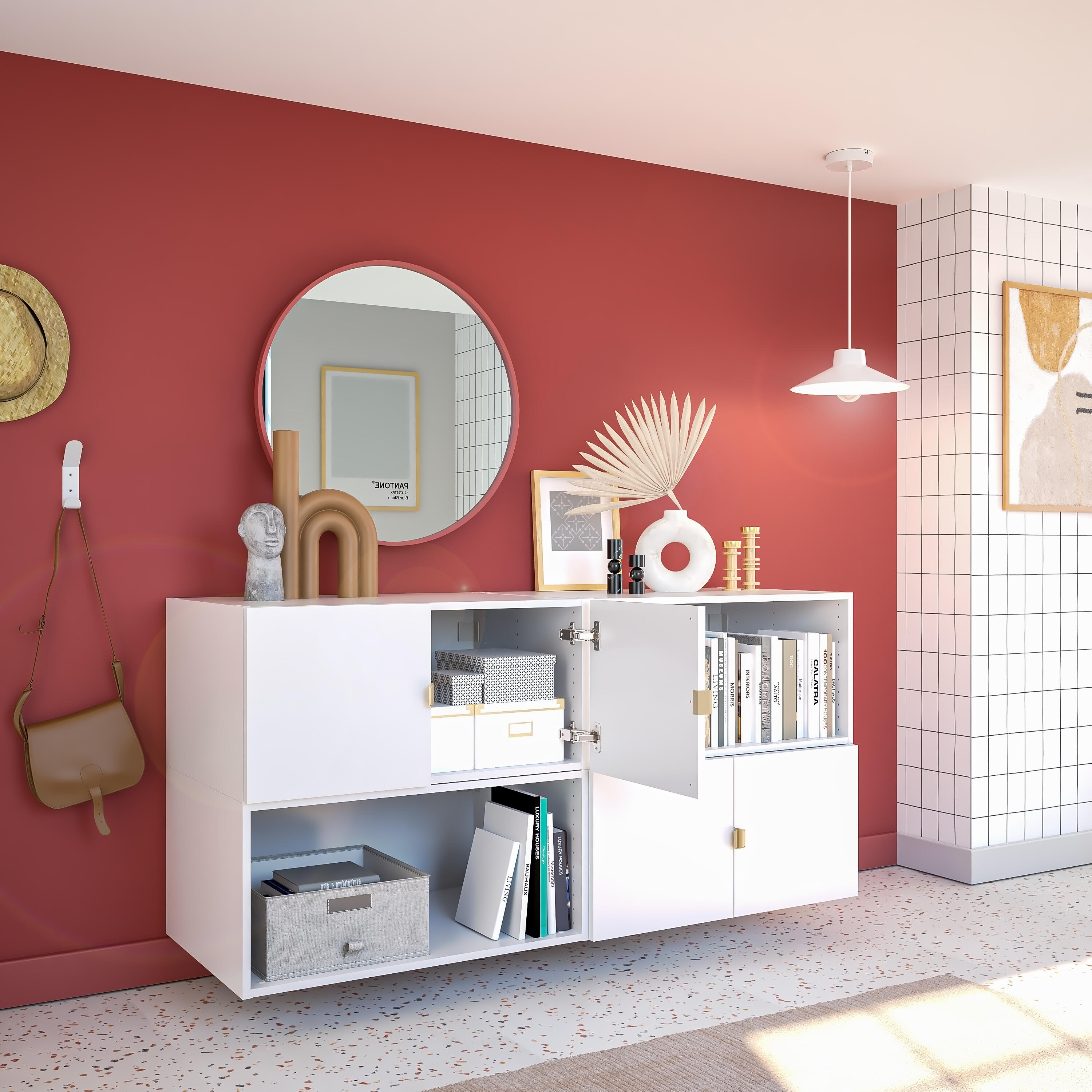 Porta de bater 38,4x40 cm branco Spaceo Evo'M Riga - 16