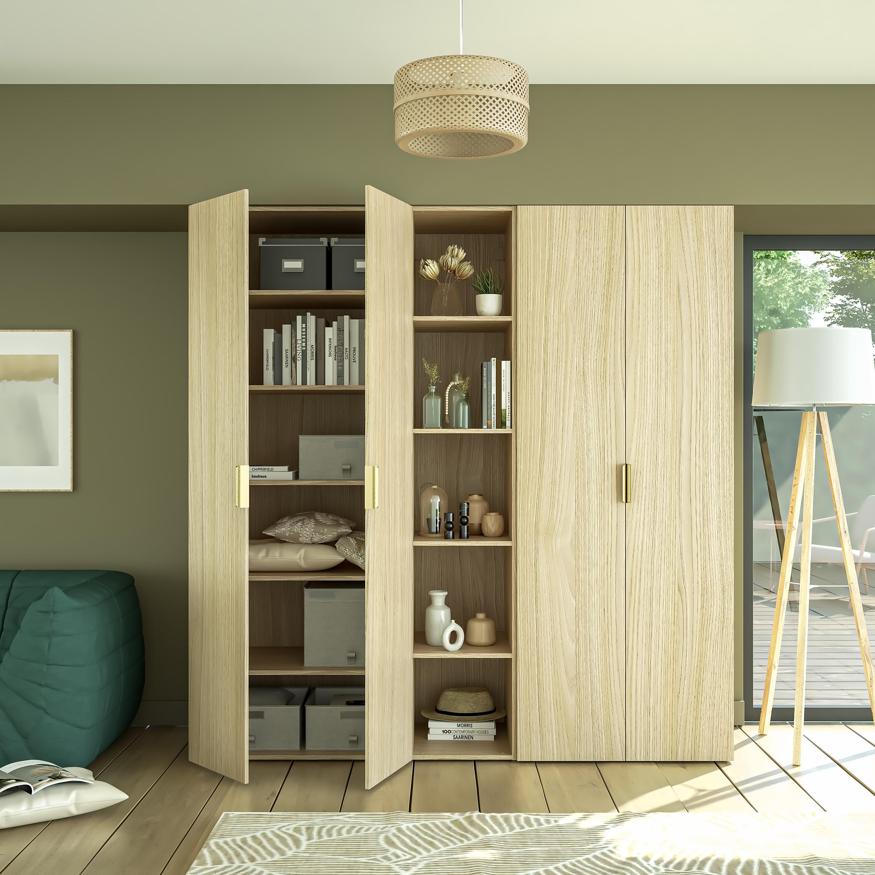 Módulo 230,4x40x54 cm carvalho Spaceo Evo'M - 2