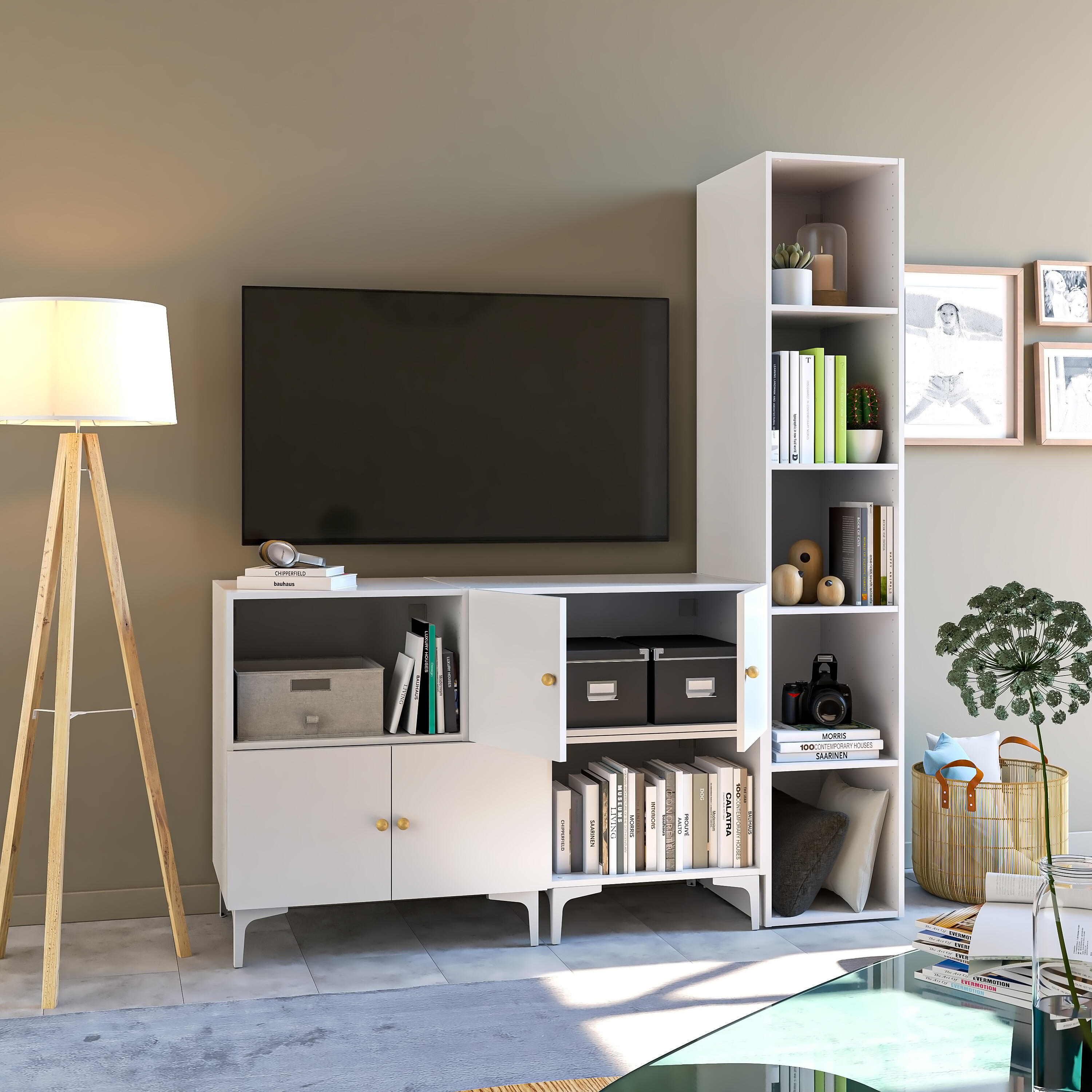 Porta de bater 38,4x40 cm branco Spaceo Evo'M Riga - 15