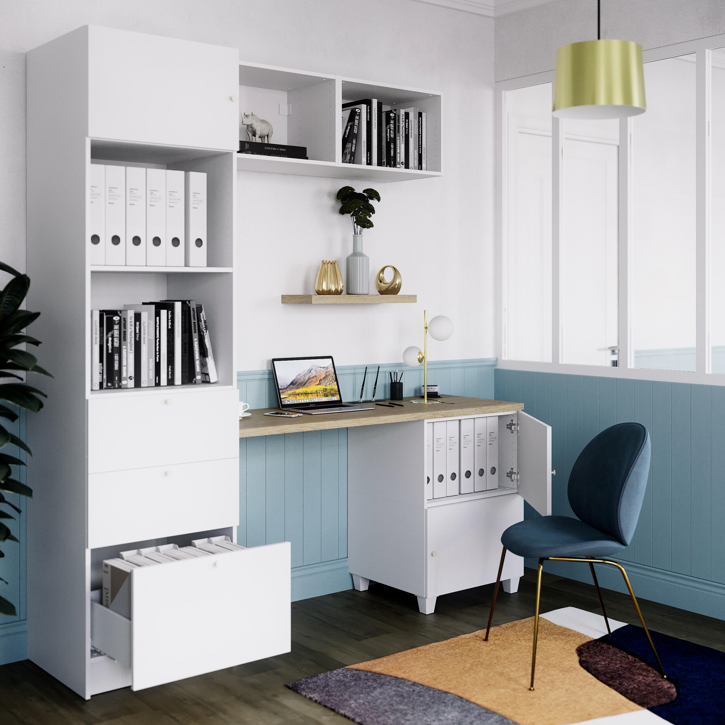 Módulo 38,4x60x38 cm branco Spaceo Evo'M - 11