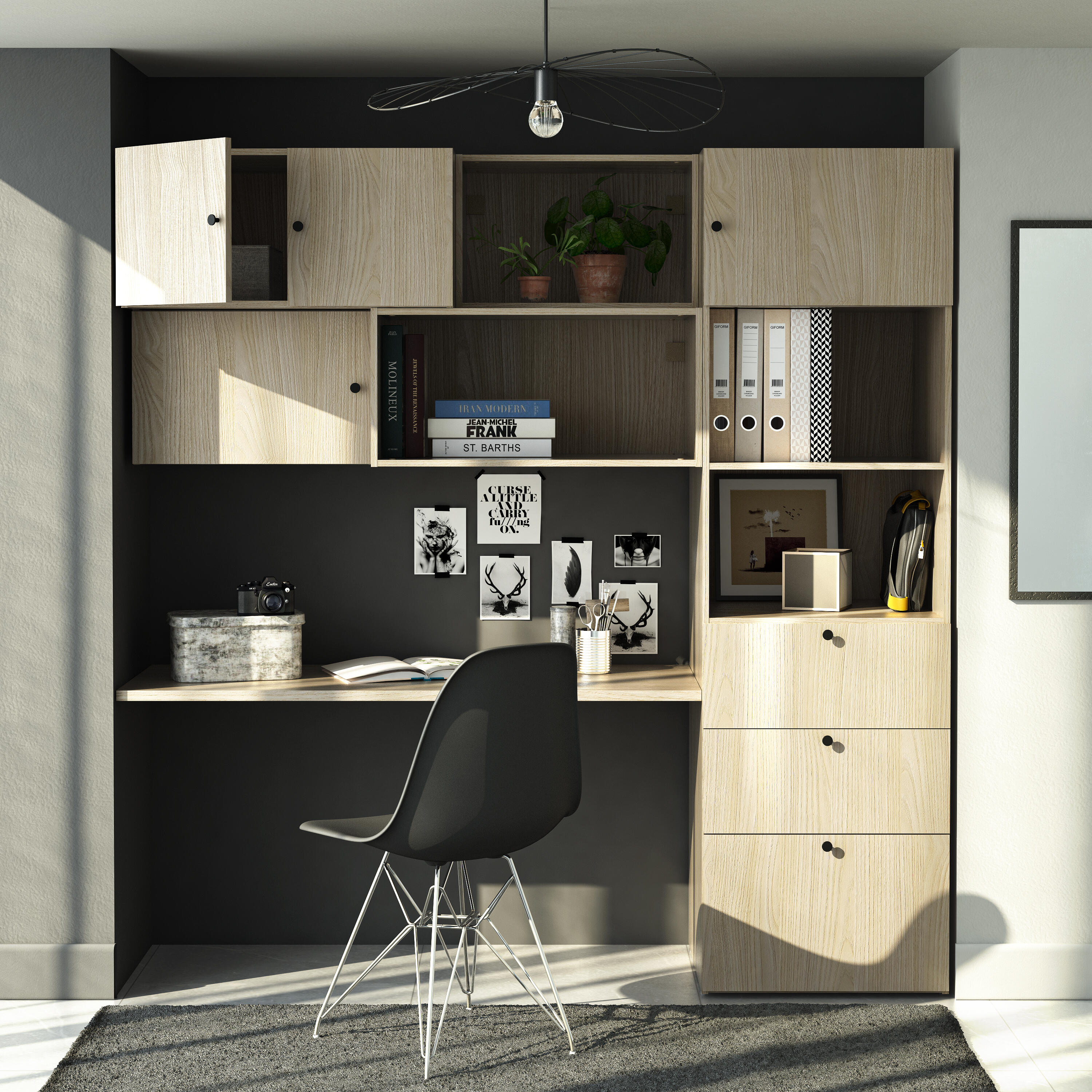 Módulo 38,4x80x54 cm carvalho Spaceo Evo'M - 14