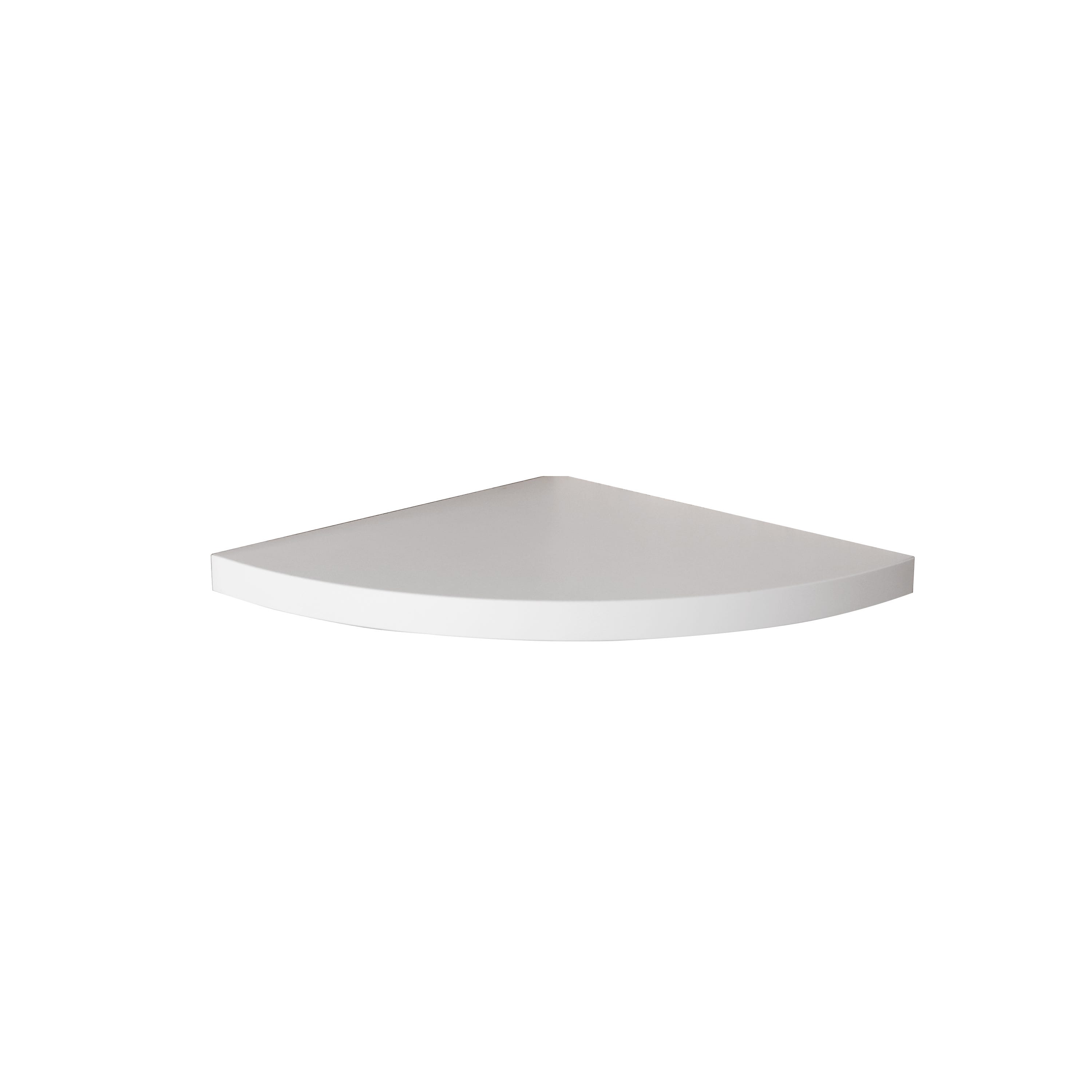 Etagère murale d'angle blanche, L.23.5 cm x P.23.5 cm, Ep.1.6 cm ...