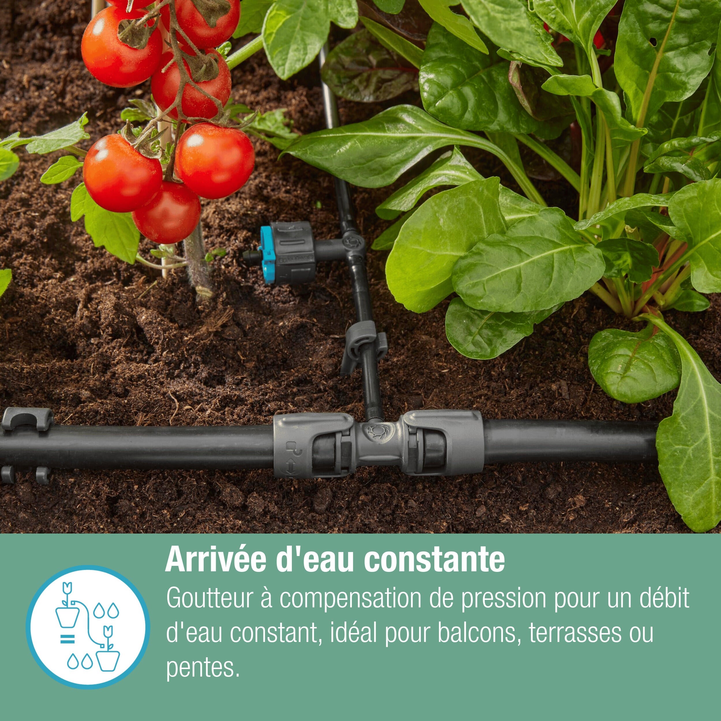 Goutteur en ligne réglable et régulateur de pression 1-8 l/h, 13314-20 GARDENA - 7