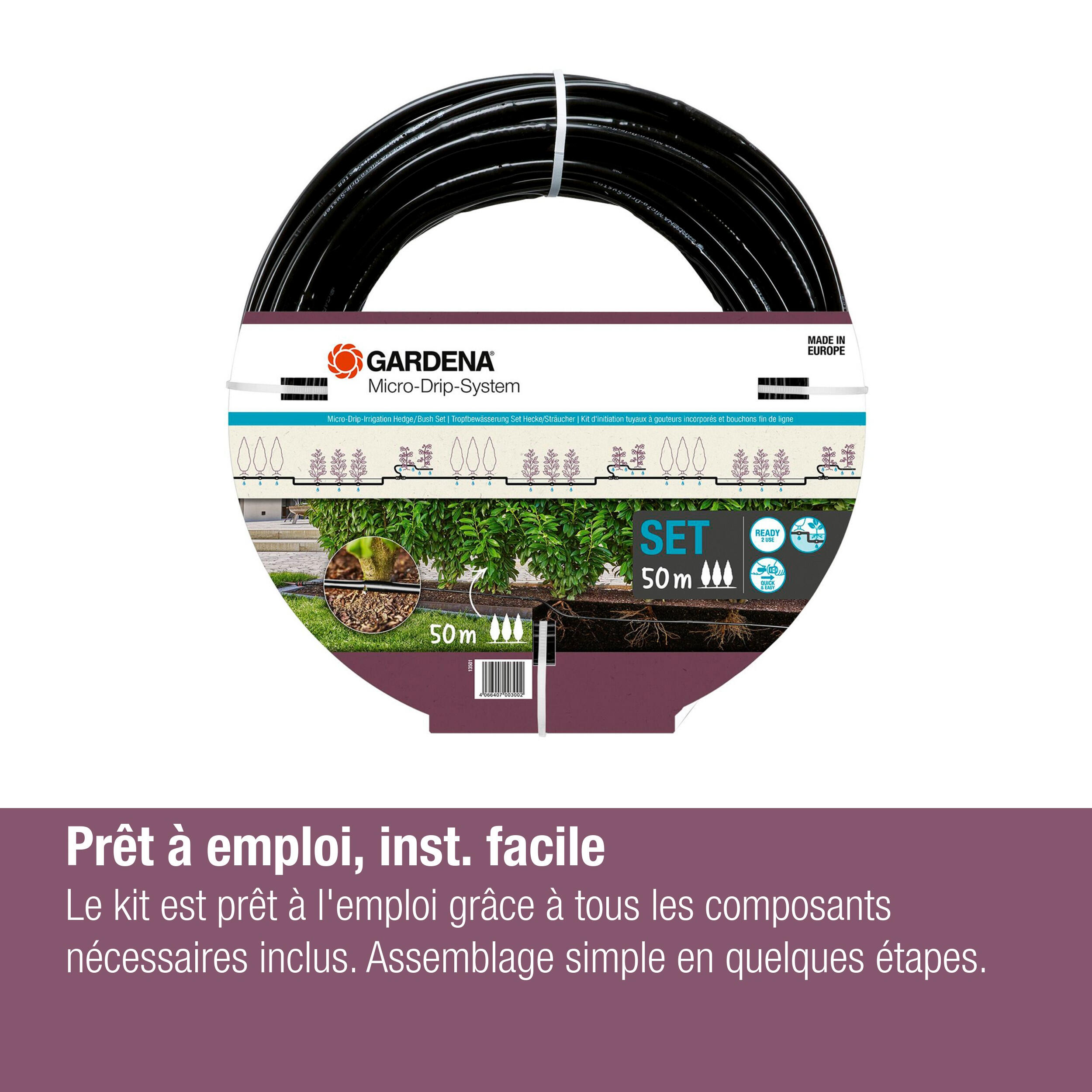 Kit d'arrosage goutte à goutte 50m avec goutteurs intégrés  GARDENA - 7