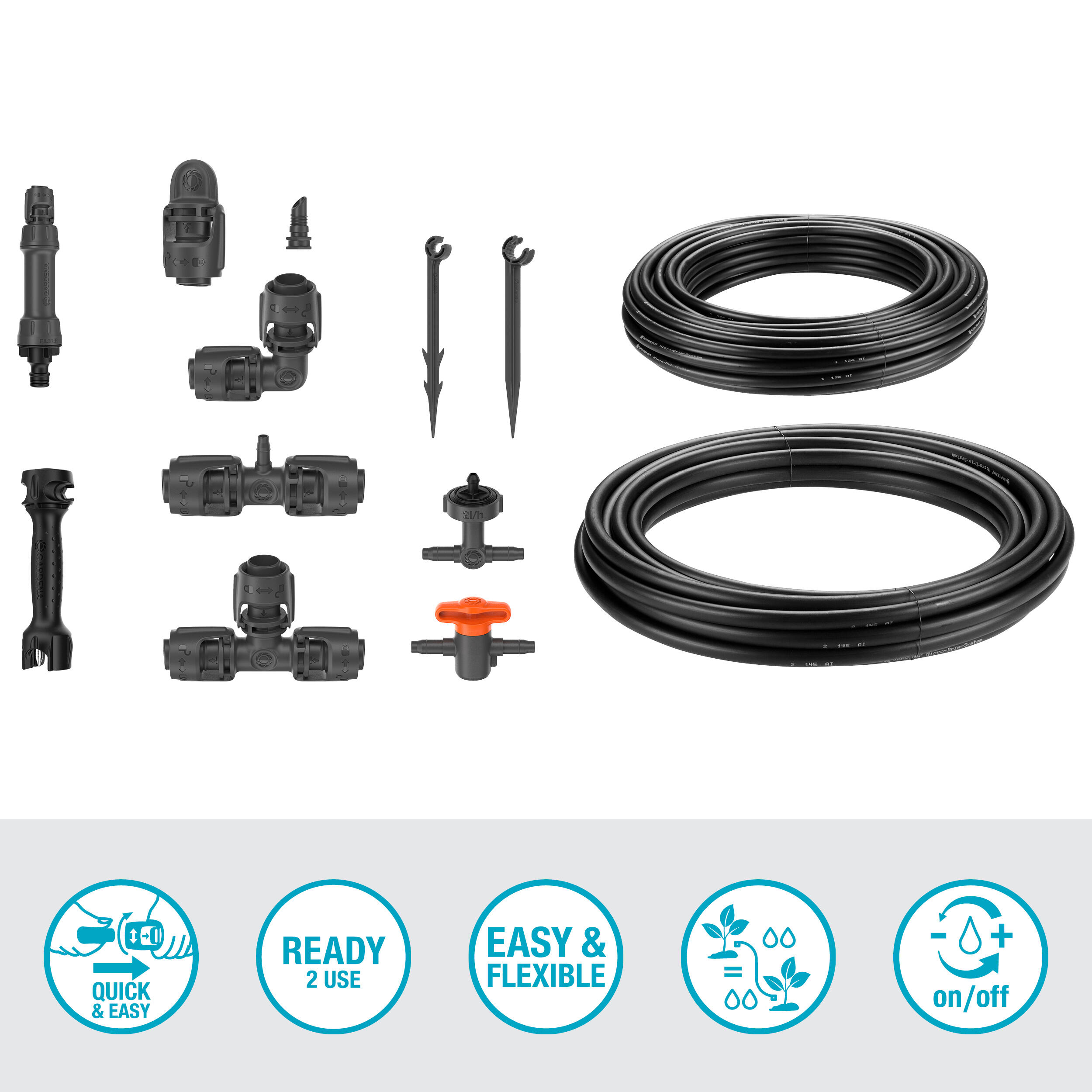 Kit d'arrosage goutte-à-goutte pour parterres 35 plantes GARDENA 13455-20 - 3