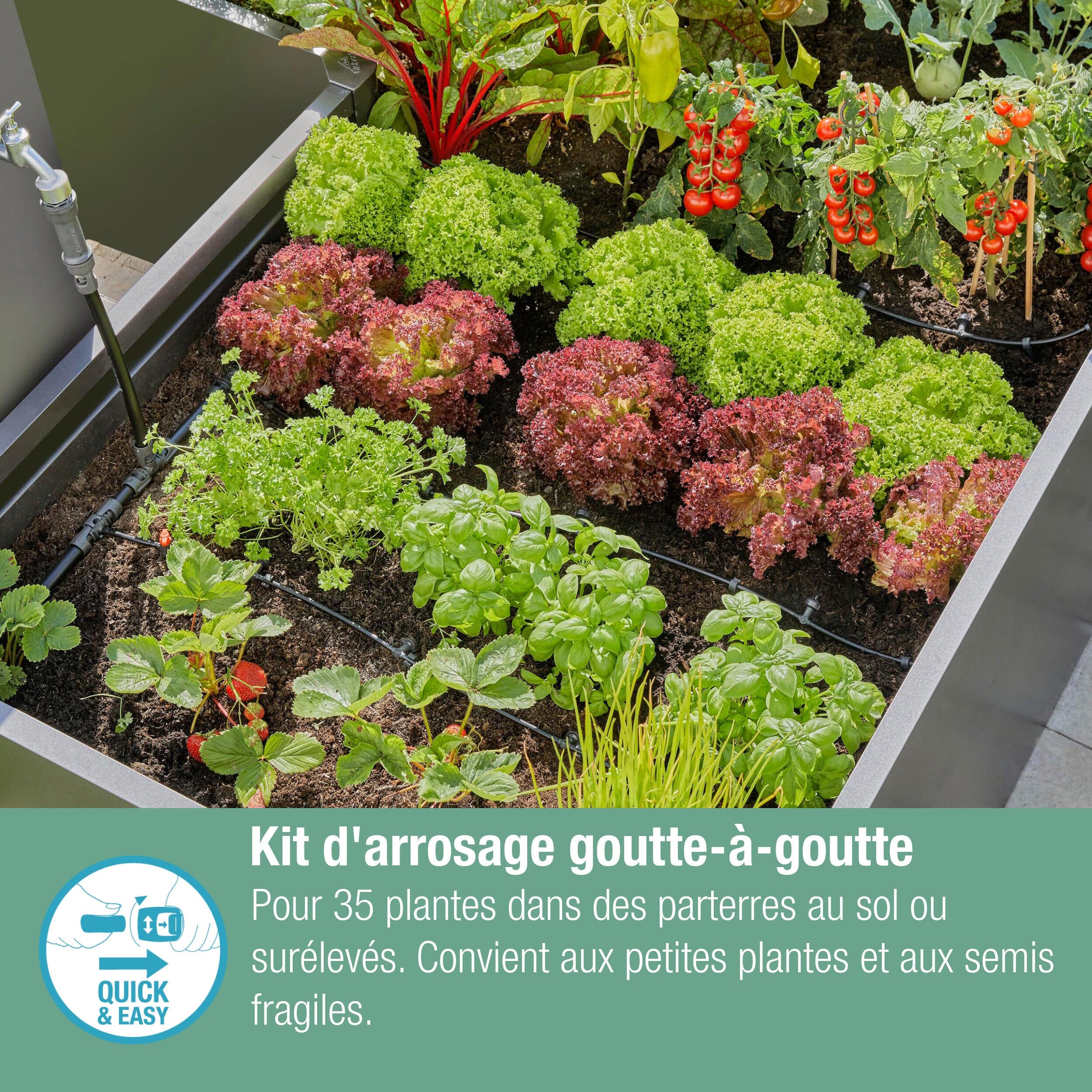 Kit d'arrosage goutte-à-goutte pour parterres 35 plantes GARDENA 13455-20 - 5