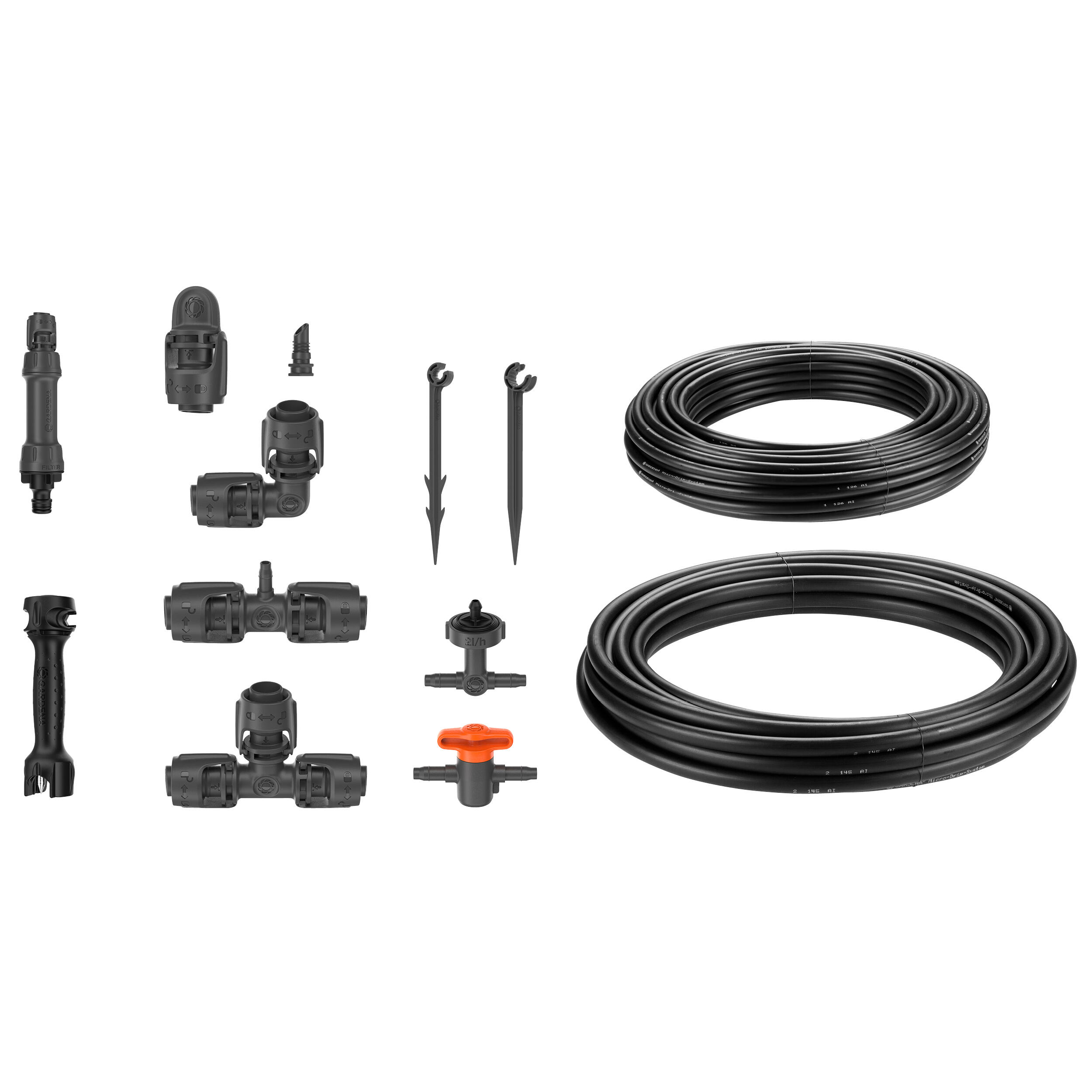 Kit de riego por goteo gardena con 15m de tubería indicado para huerto y jardín