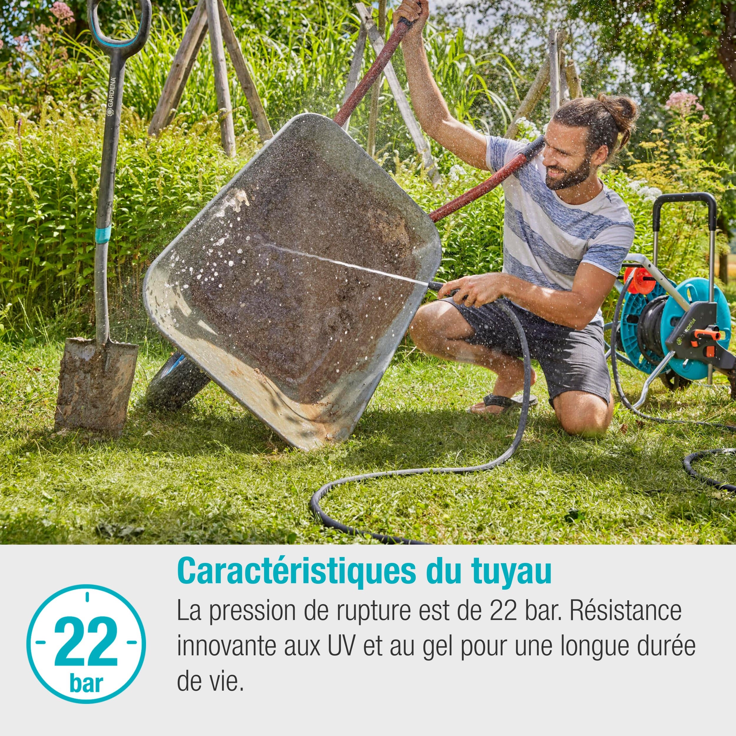 Set de flexible GARDENA Liano life L.25 m, Diam.12 mm - 7