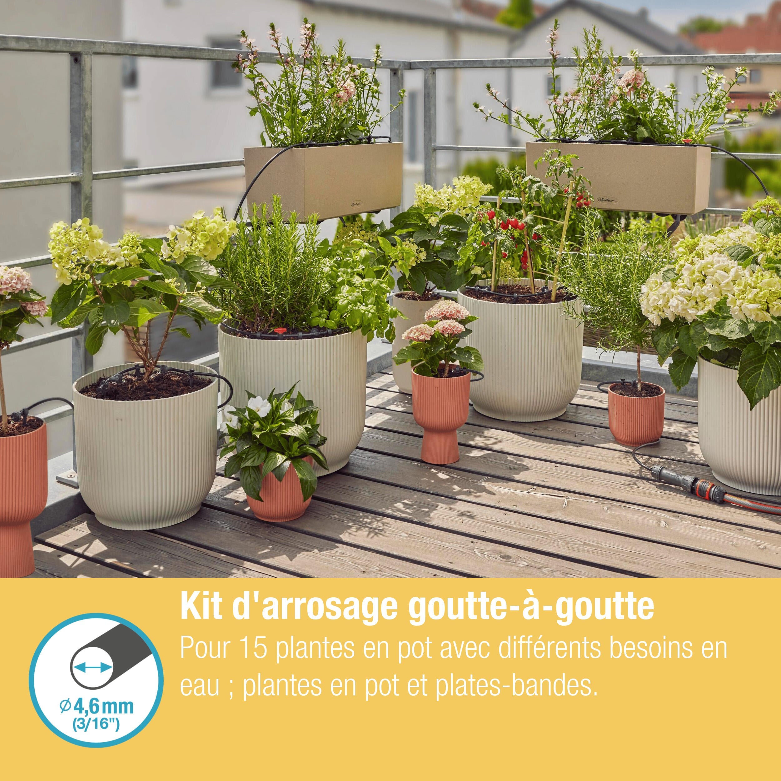 Kit d'arrosage goutte-à-goutte pour balcon -15 plantes GARDENA 13401-20 - 4