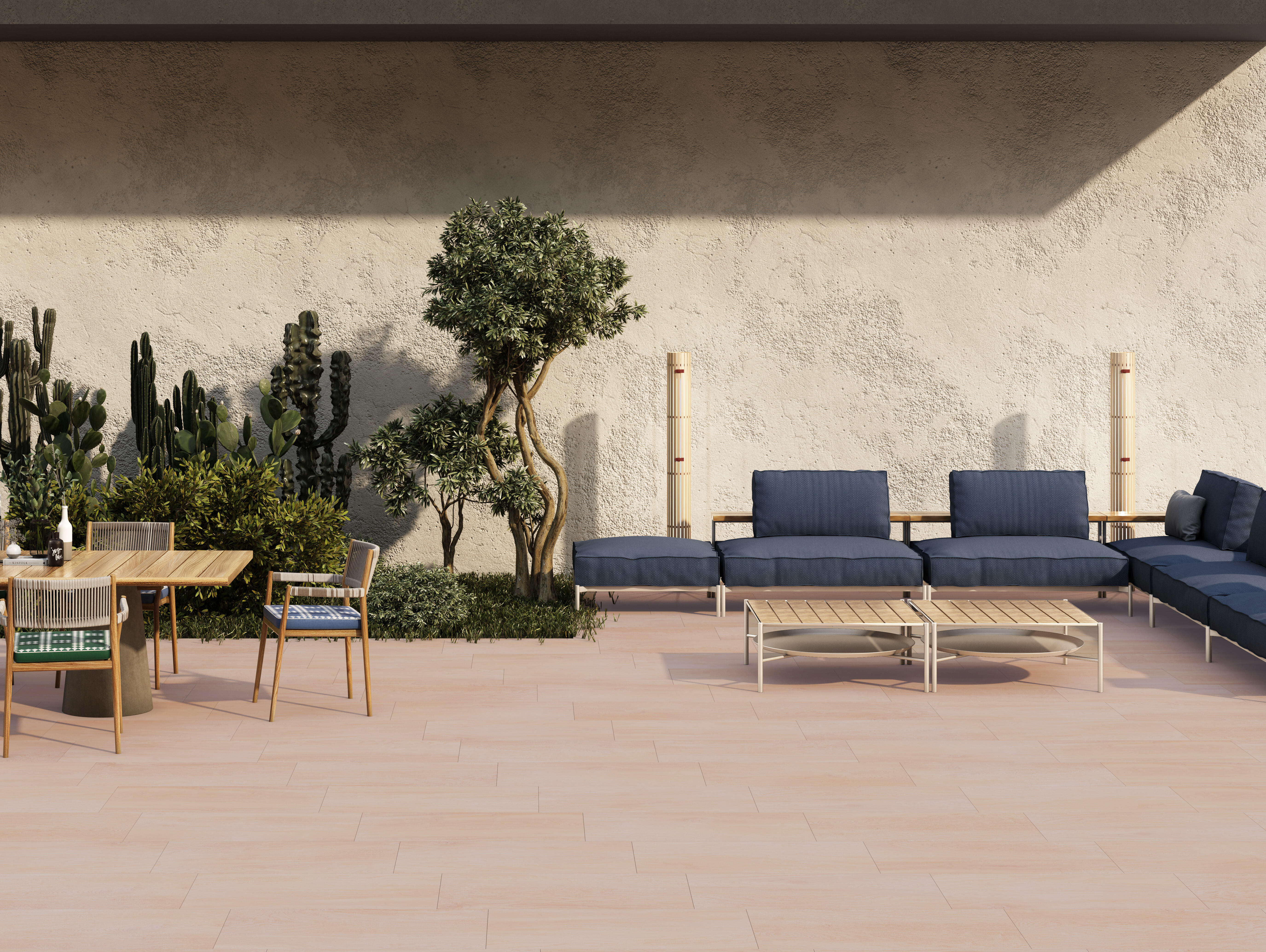 Pavimento cerâmico exterior Loreto Artens bege 22,5x90 cm - 2