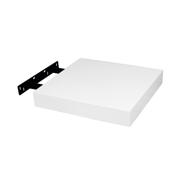 Etagère murale blanche SPACEO, L.23.5 cm x P.23.5 cm, Ep.3.8 cm