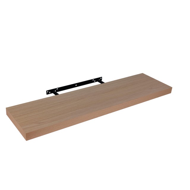 Etagère murale effet chêne SPACEO, L.90 cm x P.23.5 cm, Ep.3.8 cm
