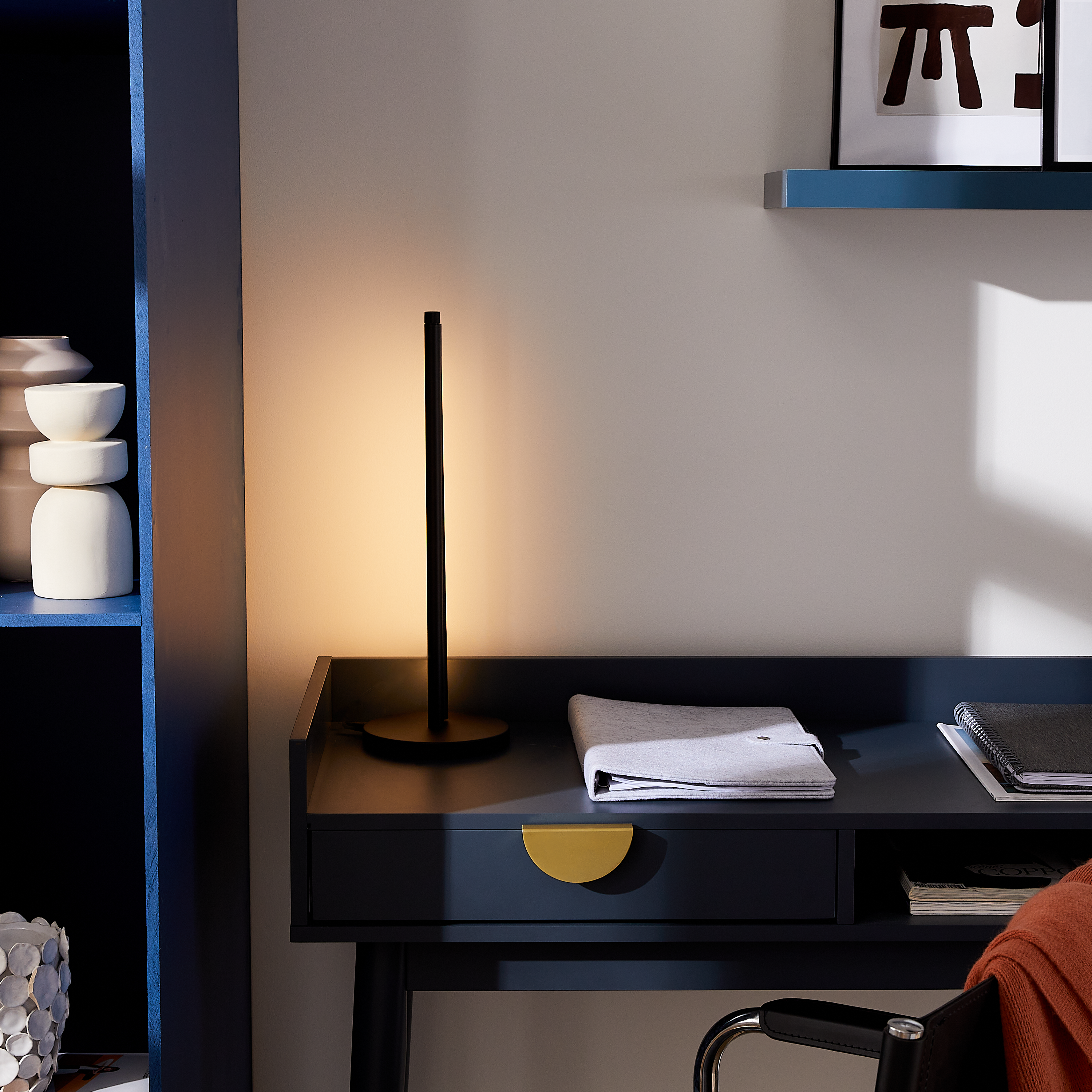 Flexo delgado inspire 1 luz led 44 cm negro luz regulable