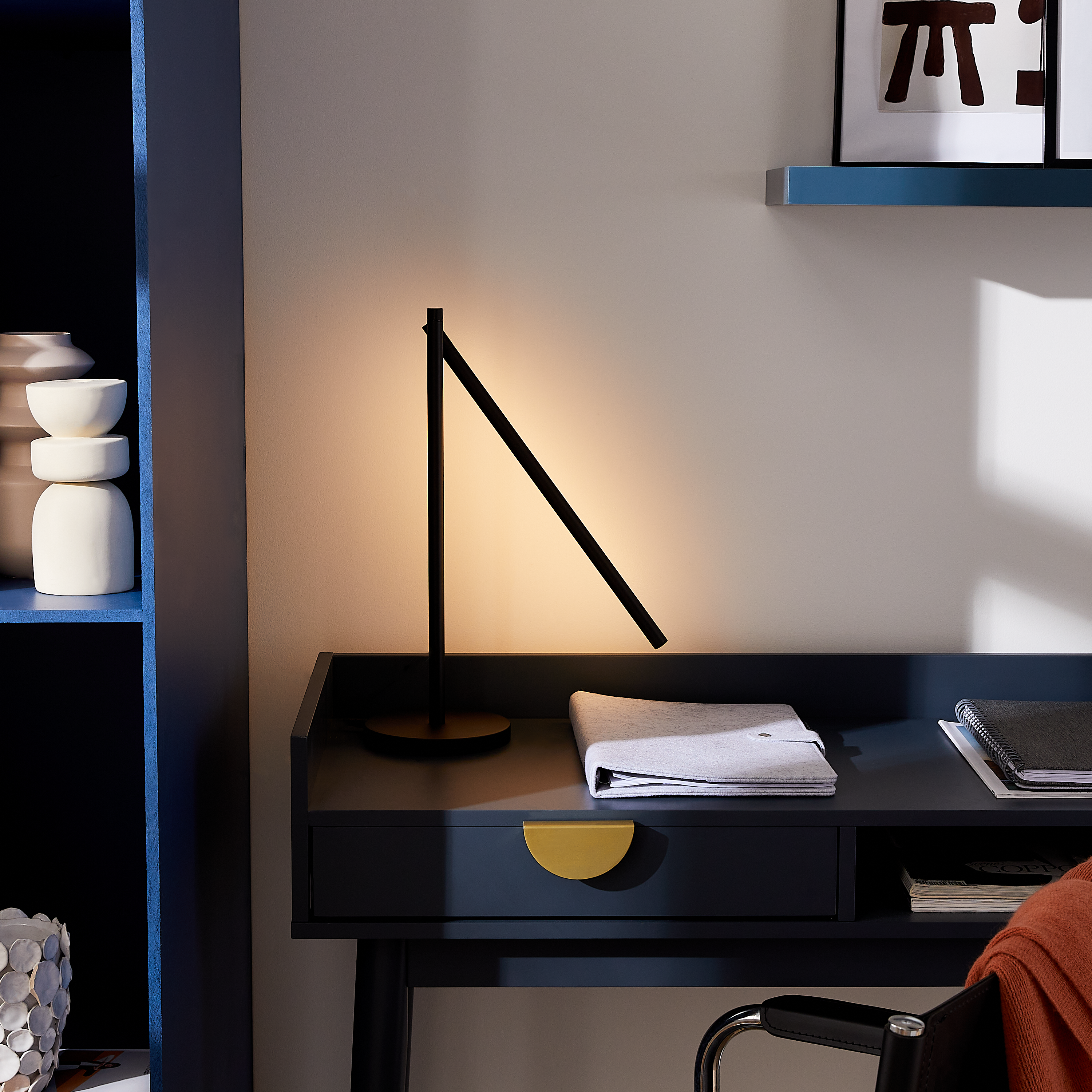 Lampe de bureau LED Delgado , fer, noir, H.43.7 cm, INSPIRE - 3